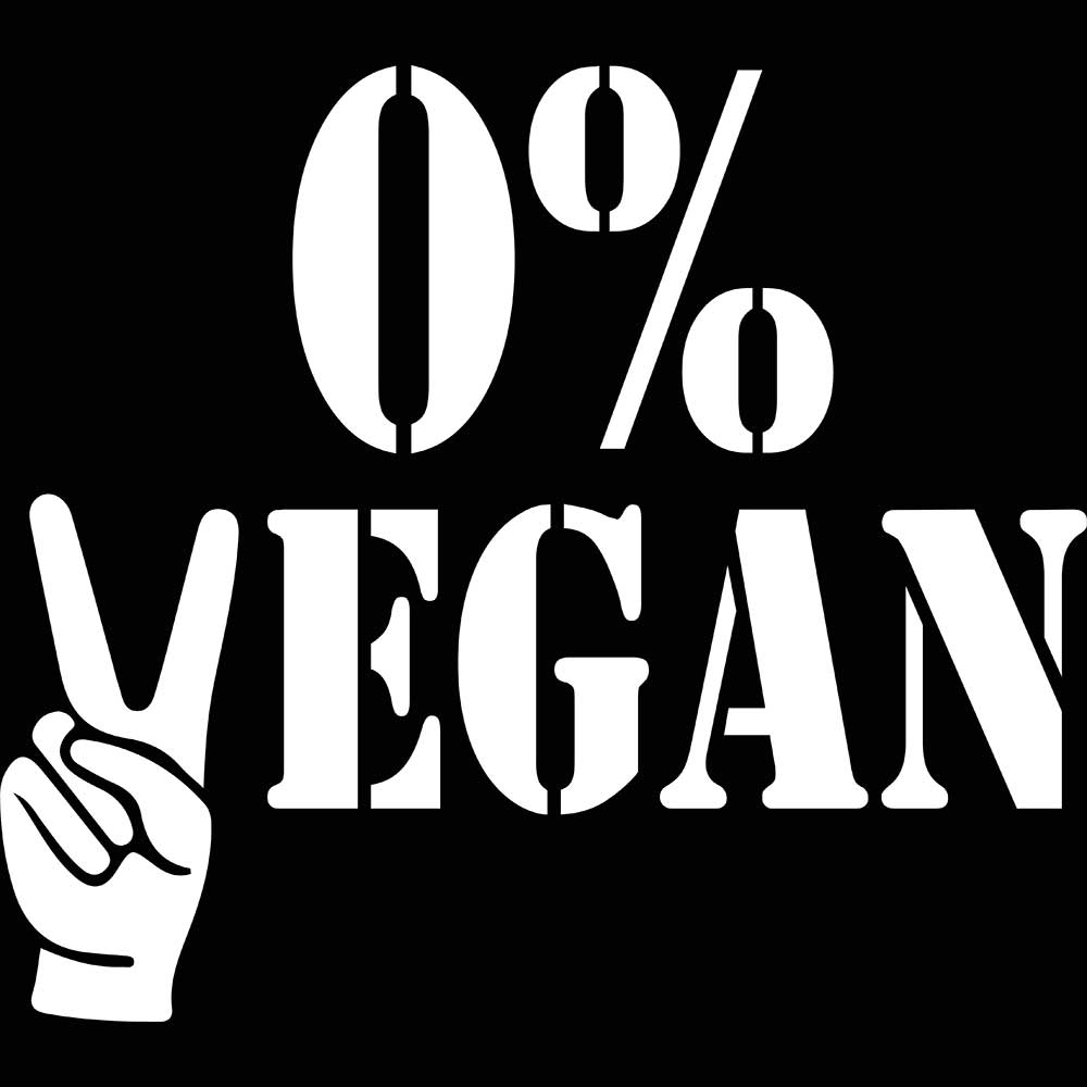 0 Percent Vegan - Mens 123t Funny T-Shirt Tshirts