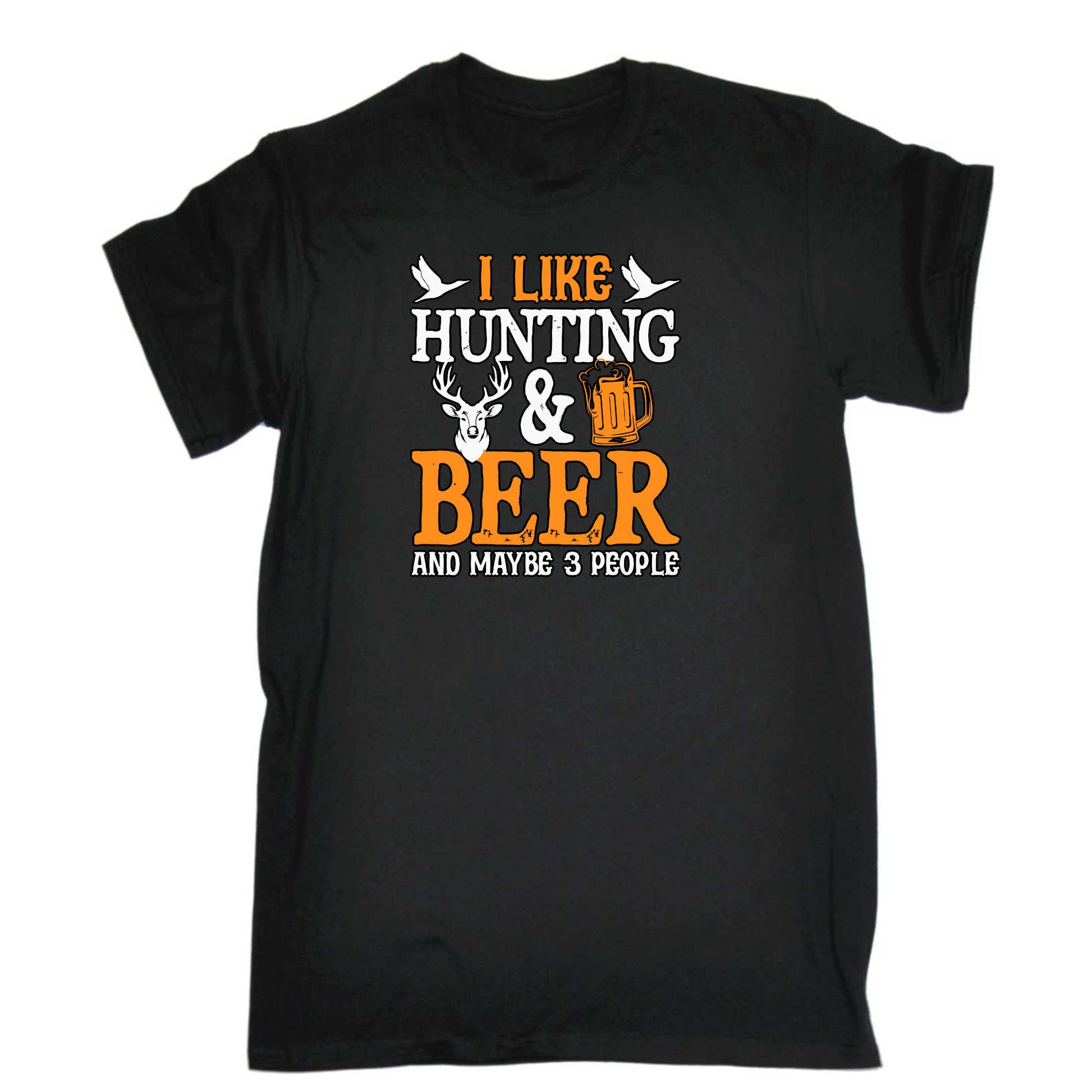 I Like Hunting And Beer And Maybe 3 People - Mens 123t Funny T-Shirt Tshirts