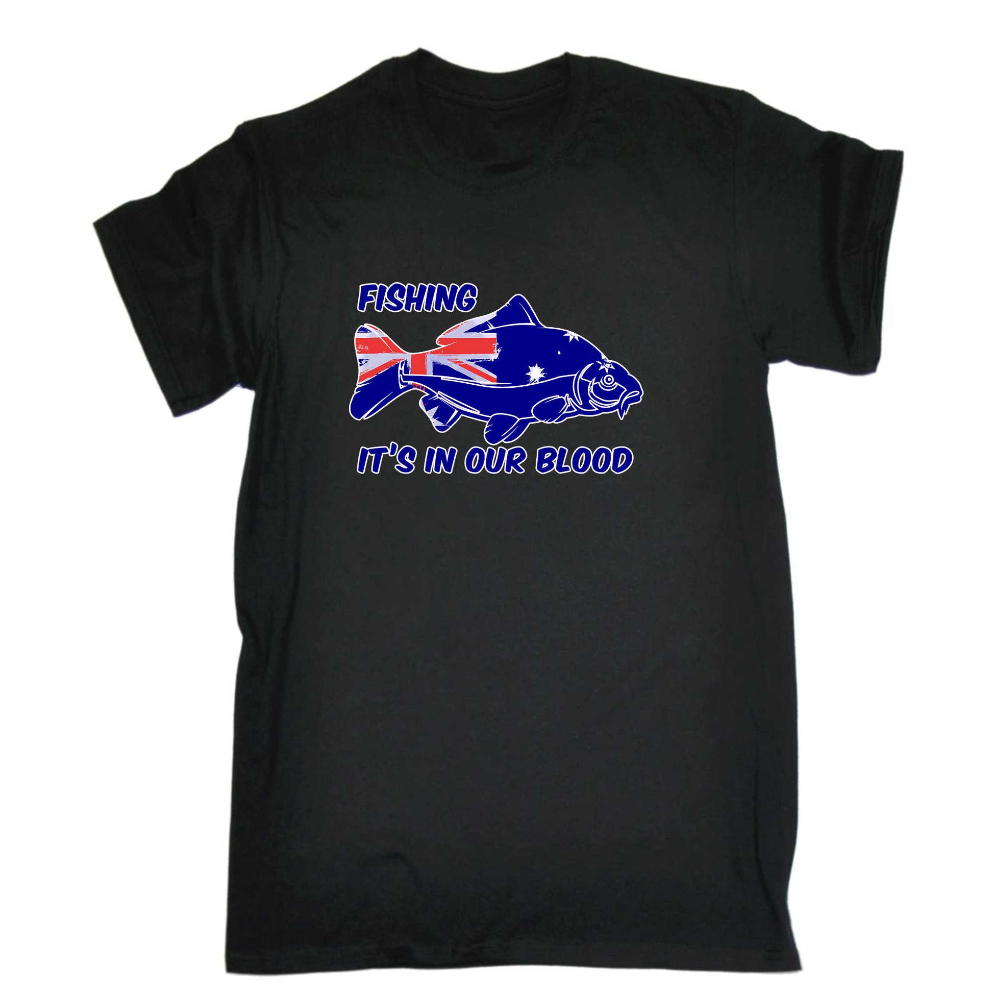 Fishing Its In Our Blood Australia - Mens 123t Funny T-Shirt Tshirts