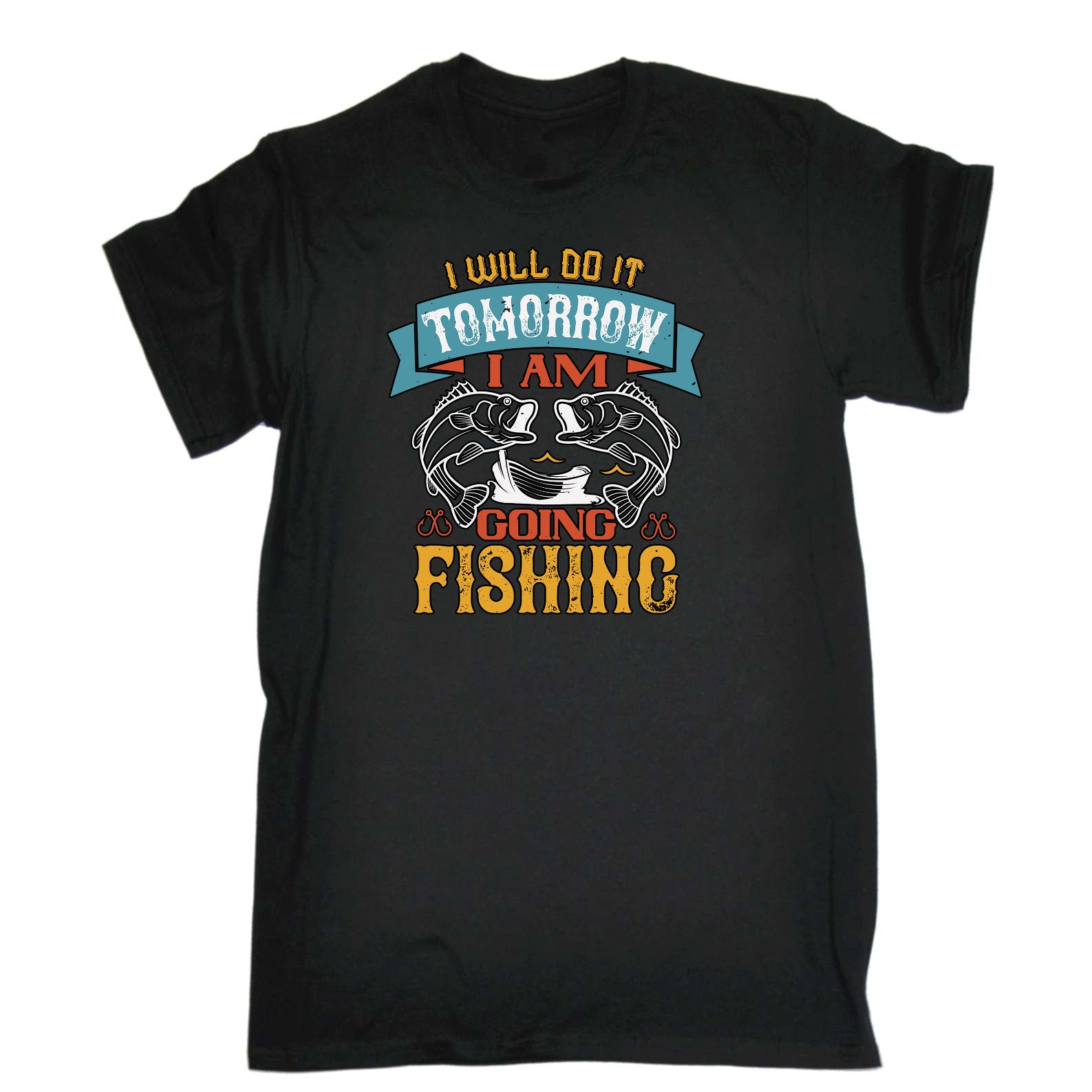 I Will Do It Tomorrow Going Fishing Fish - Mens Funny T-Shirt Tshirts