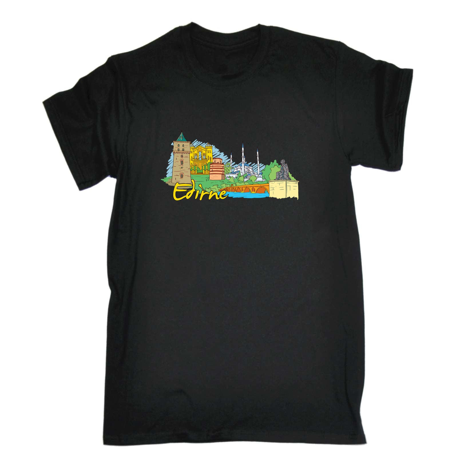 Edirne Turkey Country Flag Destination - Mens 123t Funny T-Shirt Tshirts