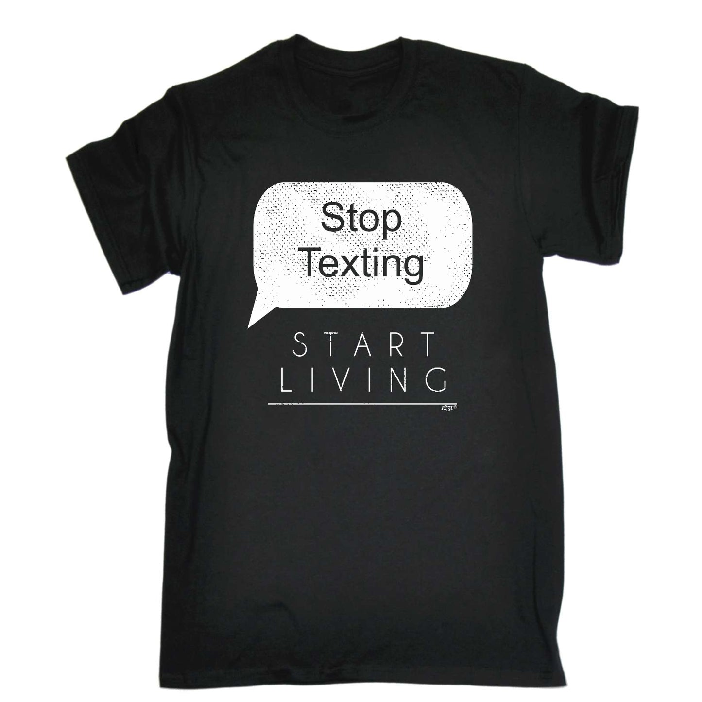 Stop Texting Start Living - Mens Funny T-Shirt Tshirts