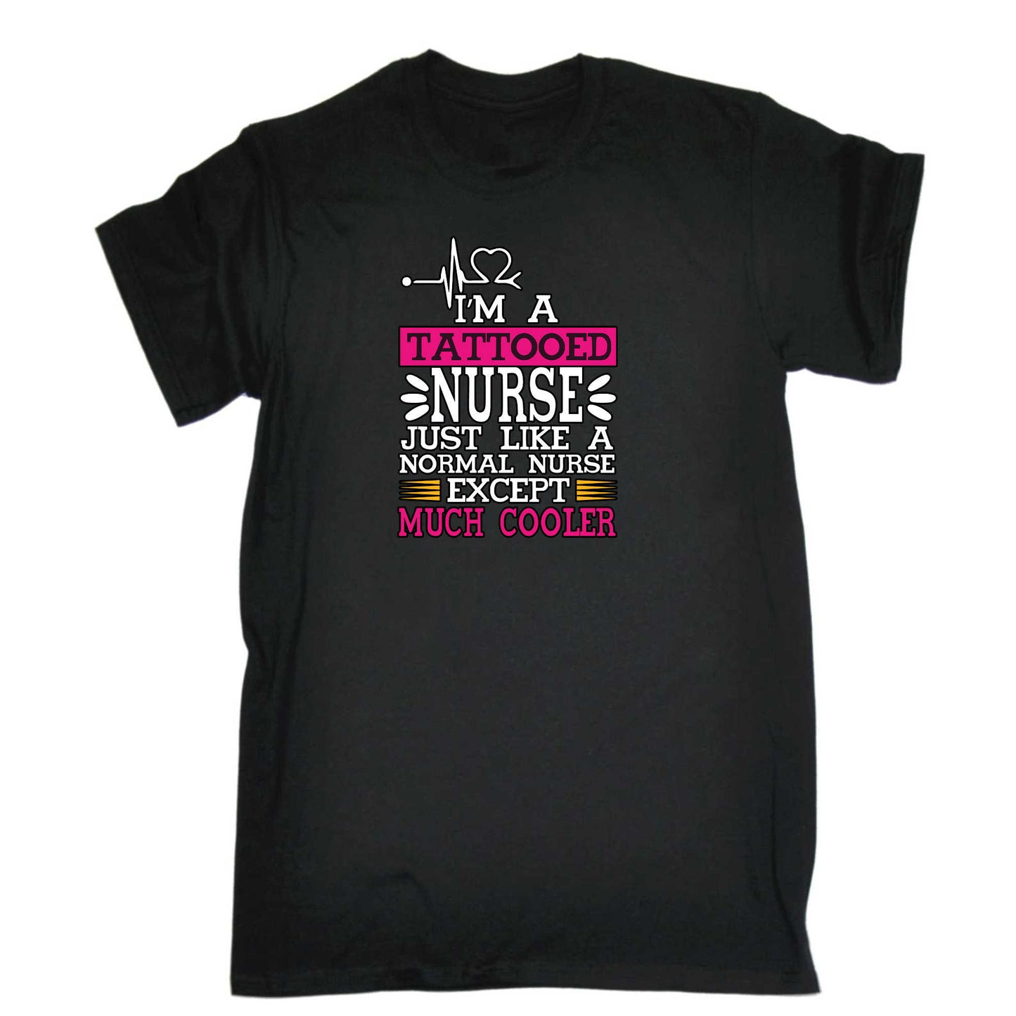 Tattooed Nurse Just Much Cooler - Mens 123t Funny T-Shirt Tshirts