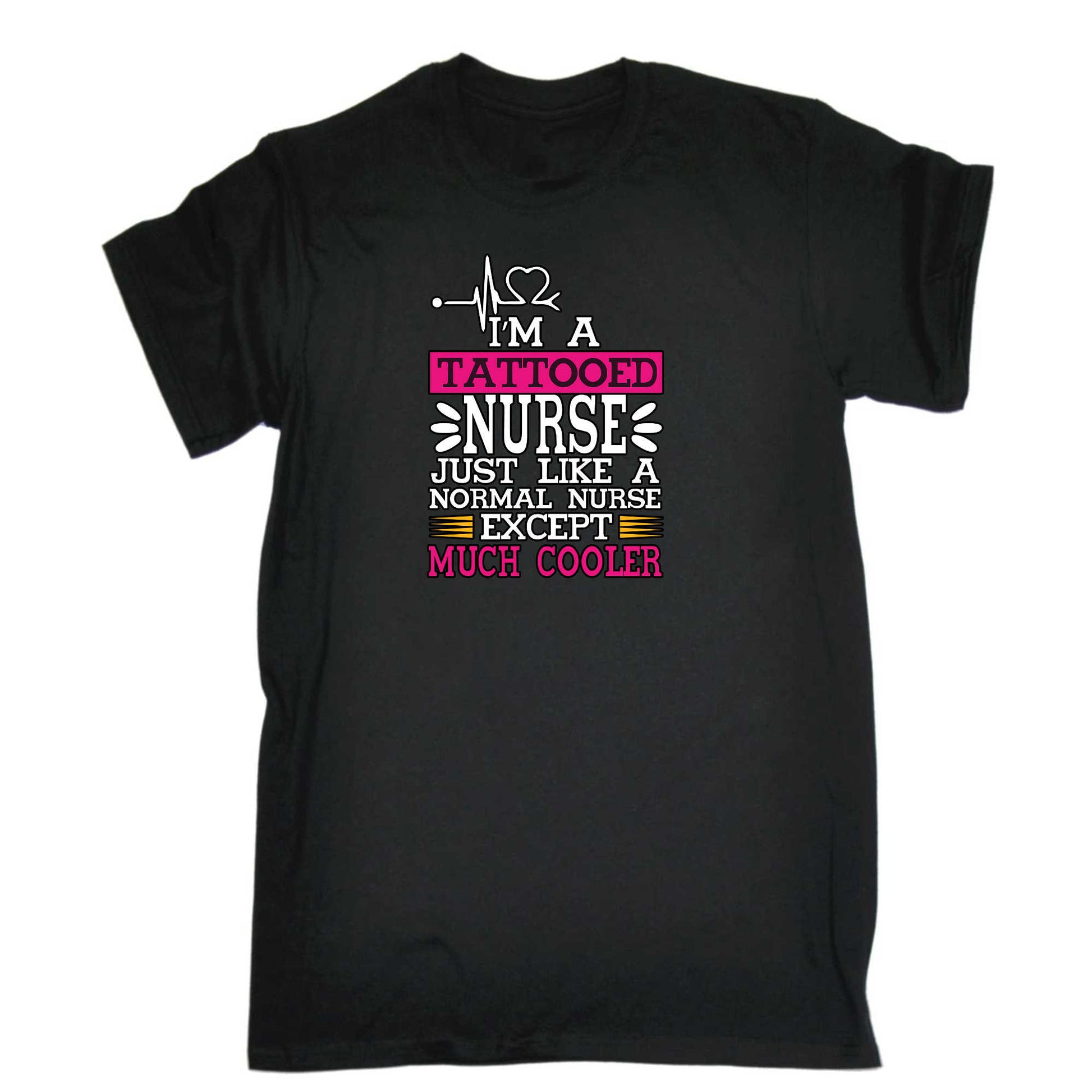 Tattooed Nurse Just Much Cooler - Mens 123t Funny T-Shirt Tshirts