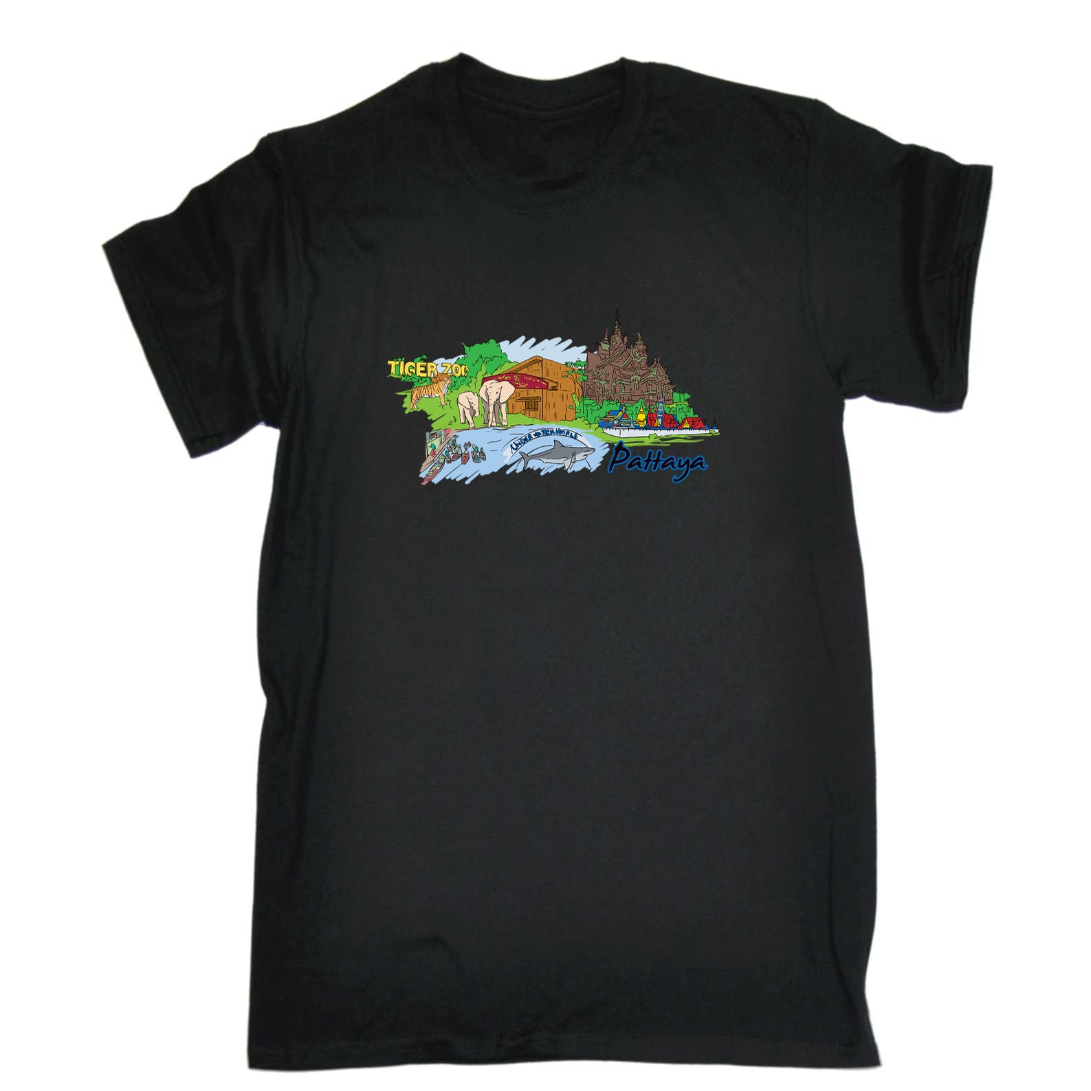 Pattaya Thailand Country Flag Destination - Mens 123t Funny T-Shirt Tshirts