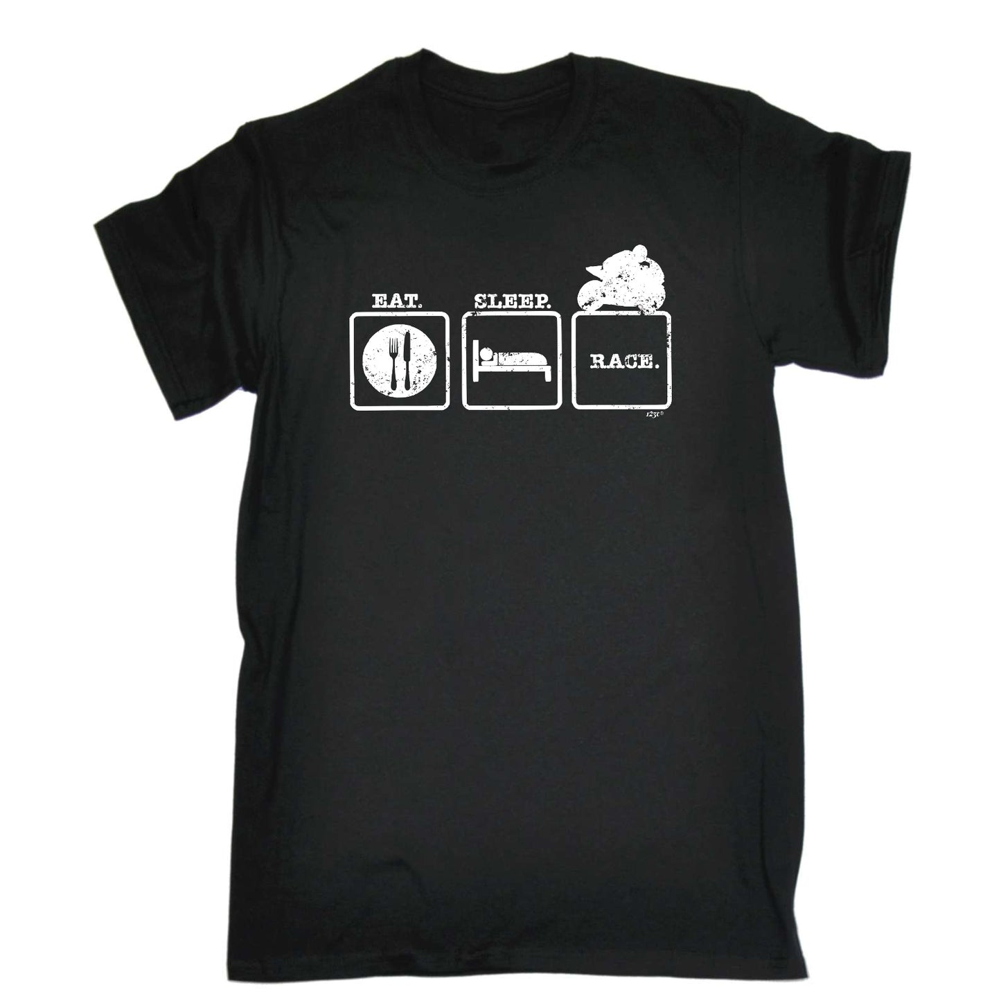 Eat Sleep Race Superbike Motorbike - Mens Funny T-Shirt Tshirts