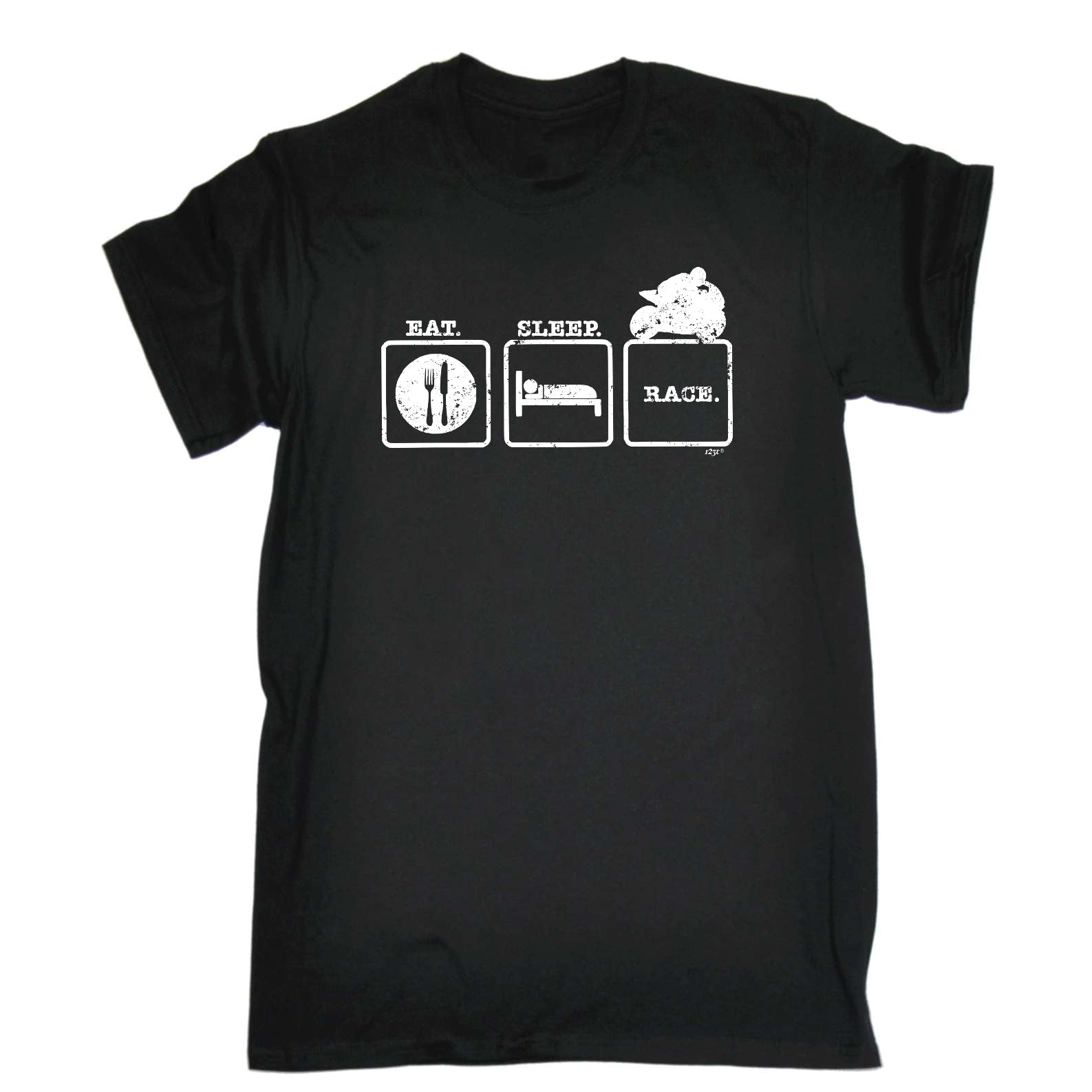 Eat Sleep Race Superbike Motorbike - Mens Funny T-Shirt Tshirts