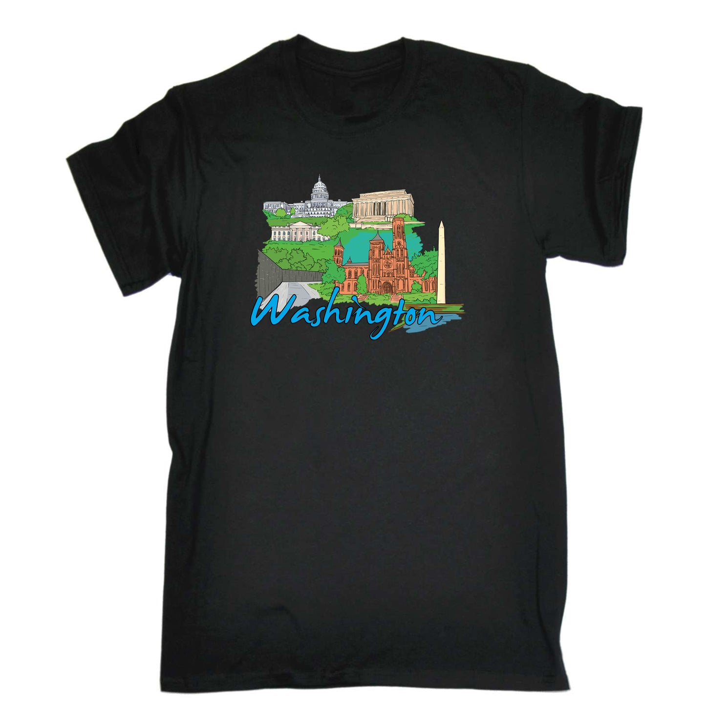 Washington Dc Usa Country Flag Destination - Mens 123t Funny T-Shirt Tshirts