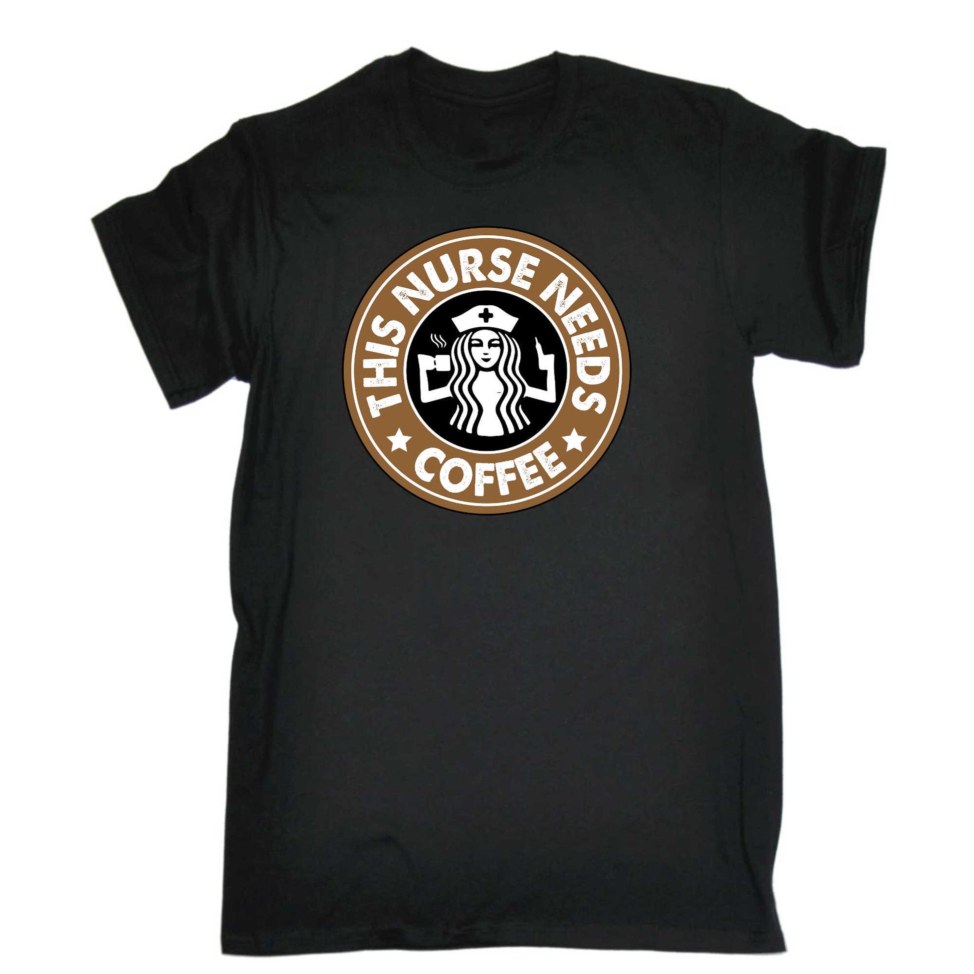 This Nurse Needs Coffee Nurses - Mens 123t Funny T-Shirt Tshirts