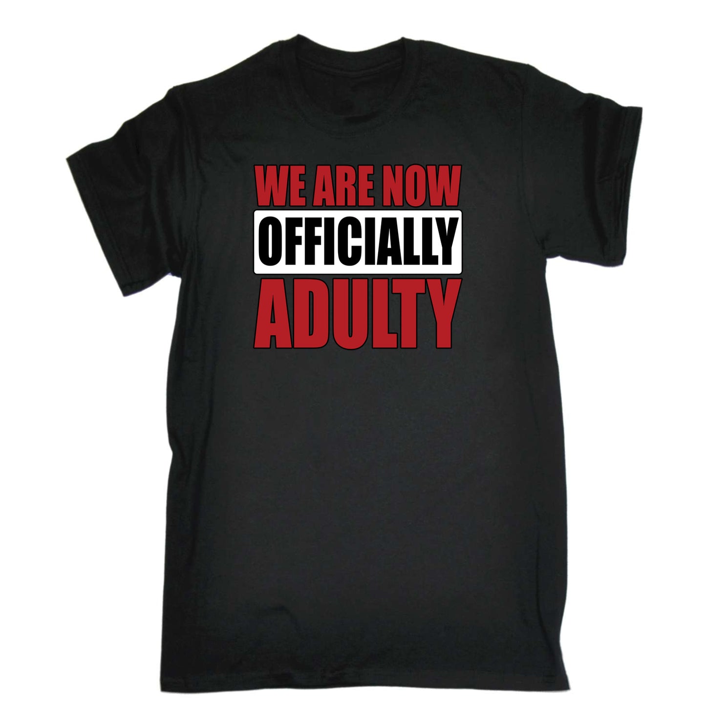 We Are Now Officially Adulty Adult - Mens 123t Funny T-Shirt Tshirts