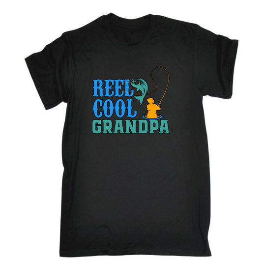 Reel Cool Grandpa Fishing Fish - Mens 123t Funny T-Shirt Tshirts