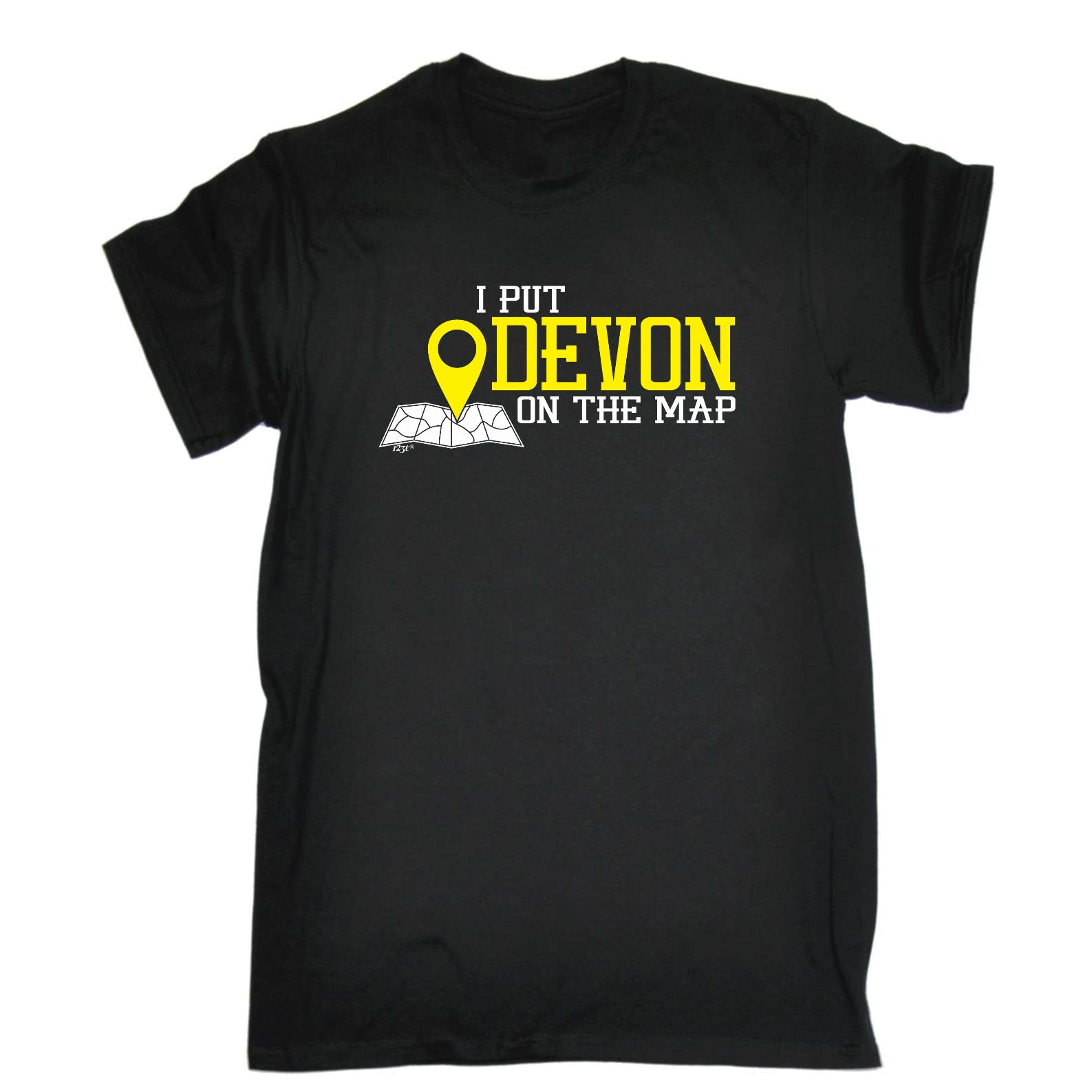 Put On The Map Devon - Mens Funny T-Shirt Tshirts