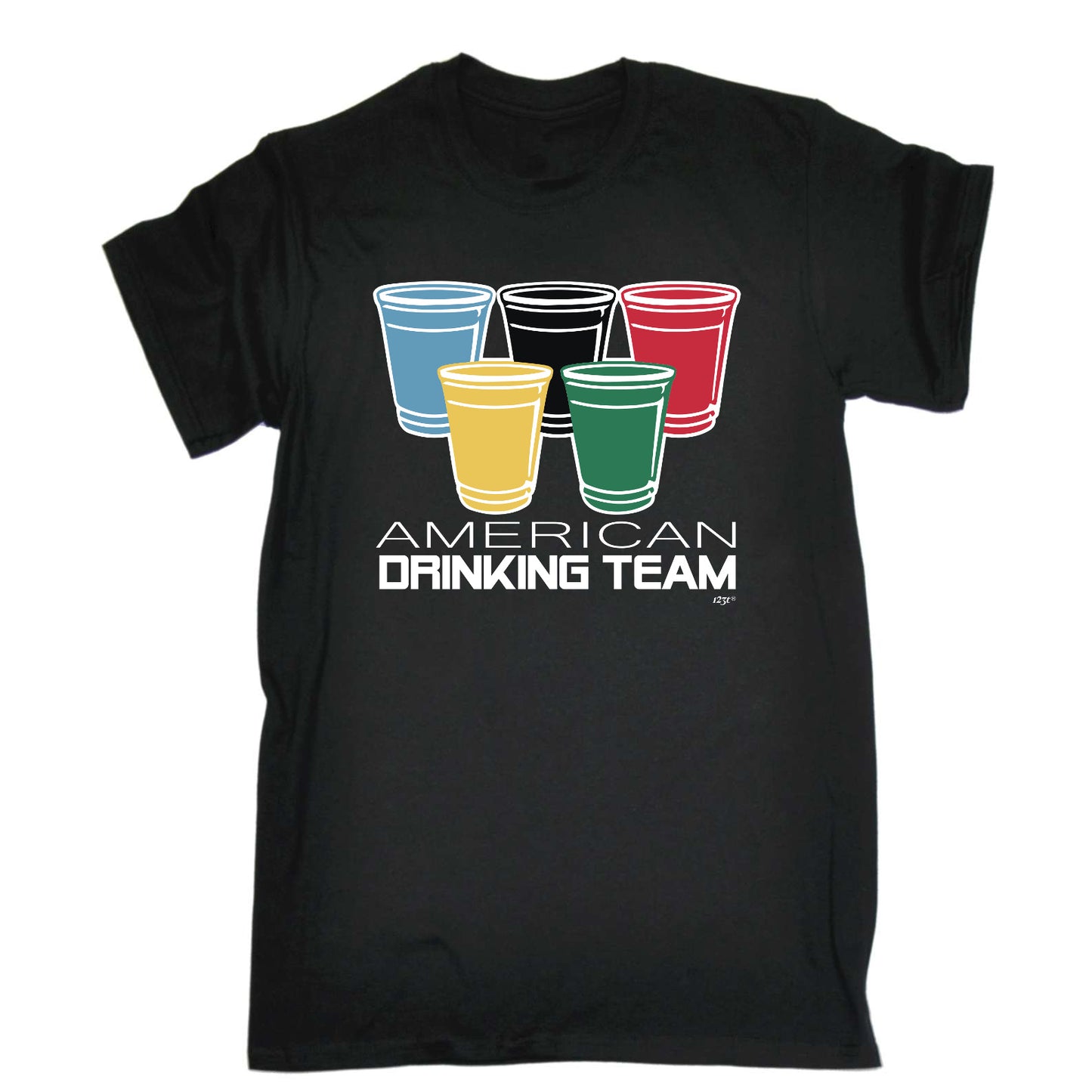 American Drinking Team Glasses - Mens Funny T-Shirt Tshirts
