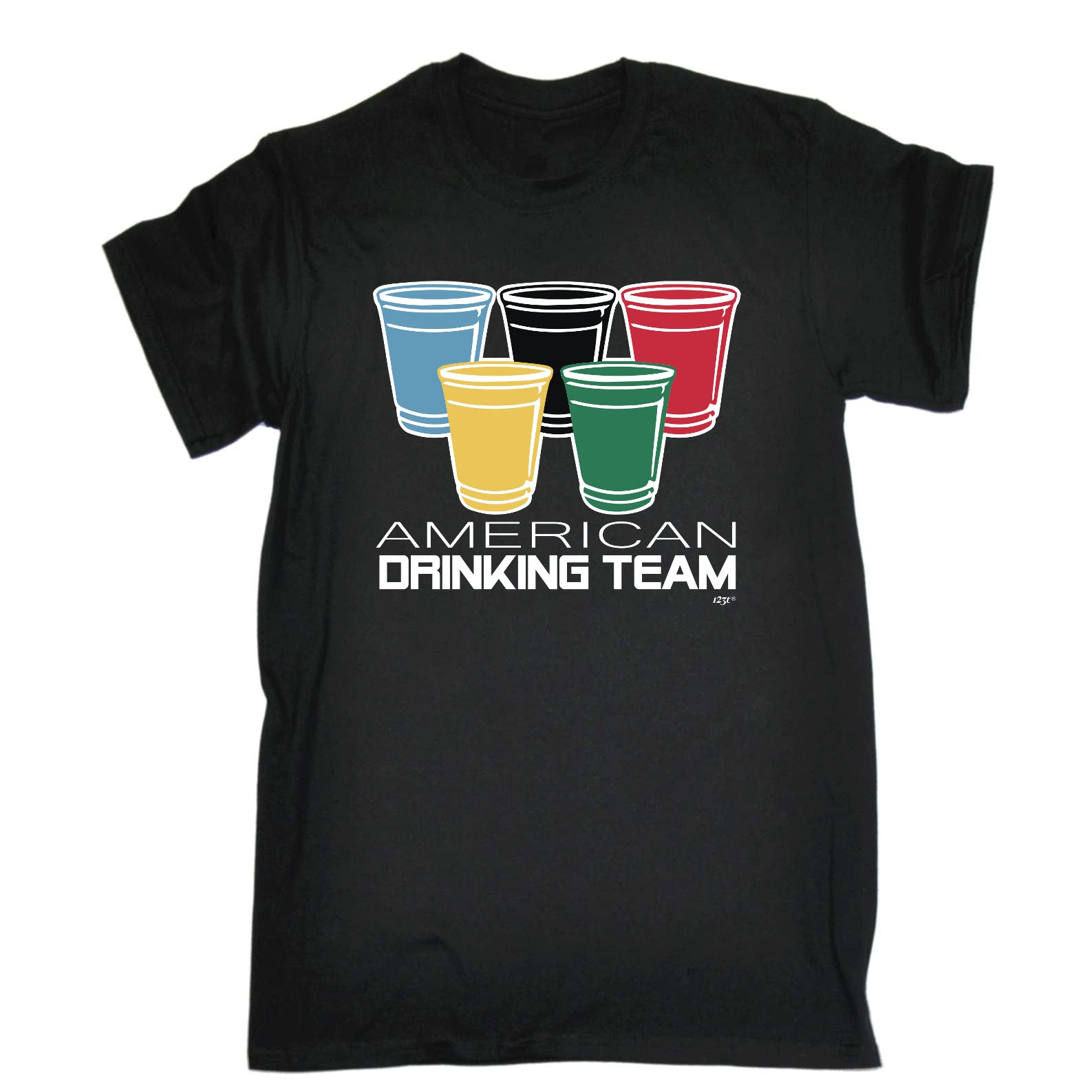 American Drinking Team Glasses - Mens Funny T-Shirt Tshirts