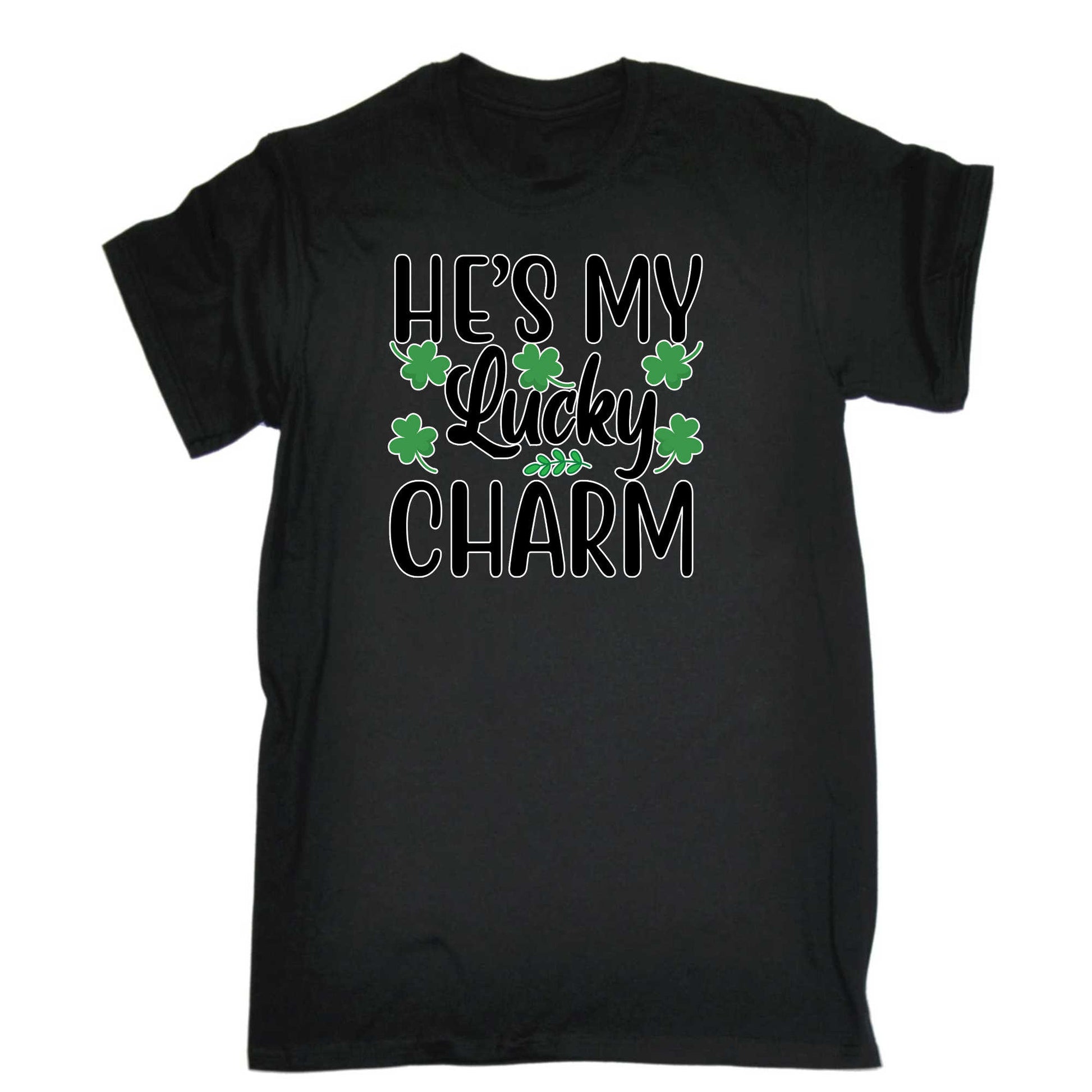 Hes My Lucky Charm Irish St Patricks Day Ireland - Mens 123t Funny T-Shirt Tshirts
