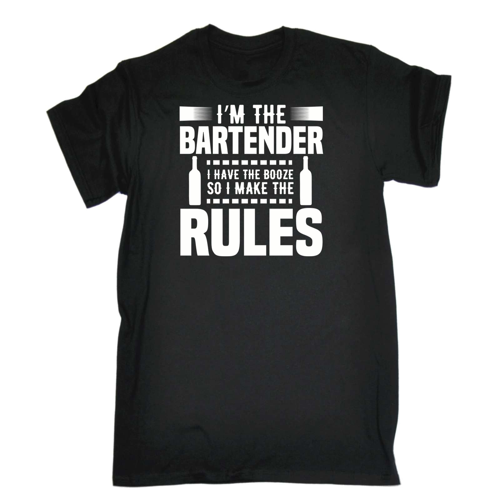 I Am The Bartender I Make The Rules Alcohol - Mens 123t Funny T-Shirt Tshirts