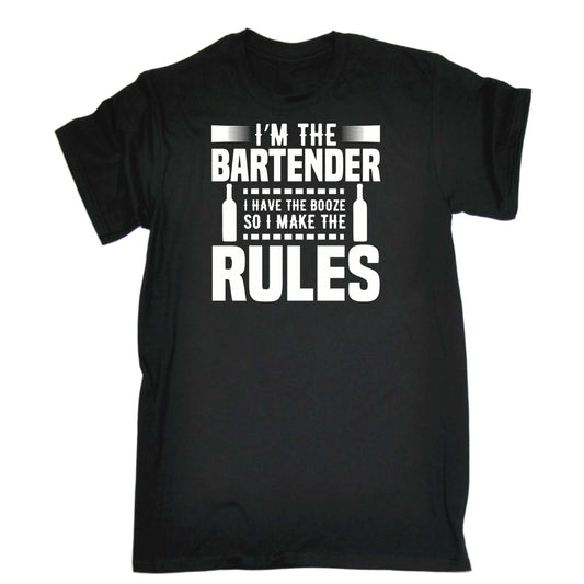 I Am The Bartender I Make The Rules Alcohol - Mens 123t Funny T-Shirt Tshirts