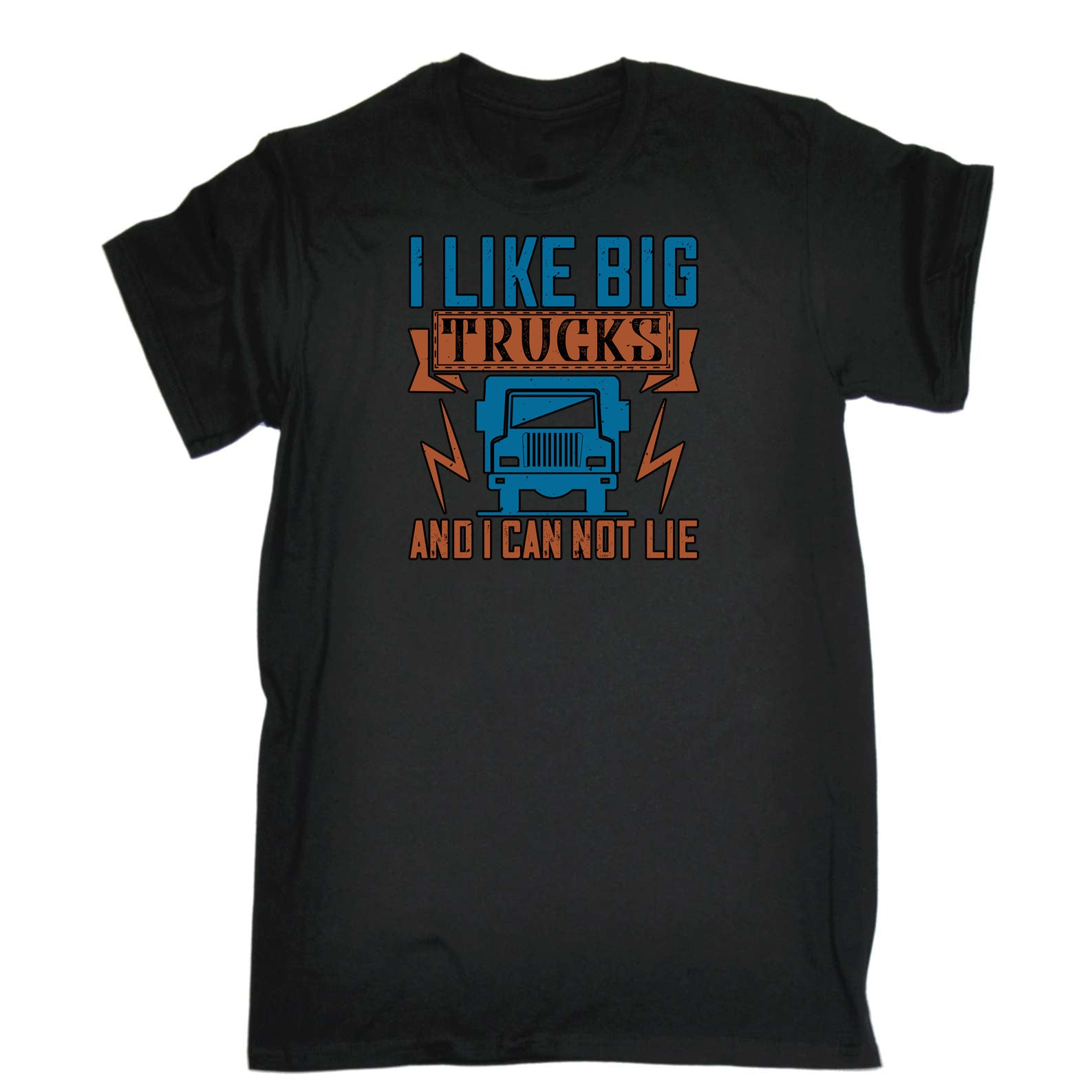 I Like Big Trucks And I Can Not Lie Truck Driver - Mens 123t Funny T-Shirt Tshirts