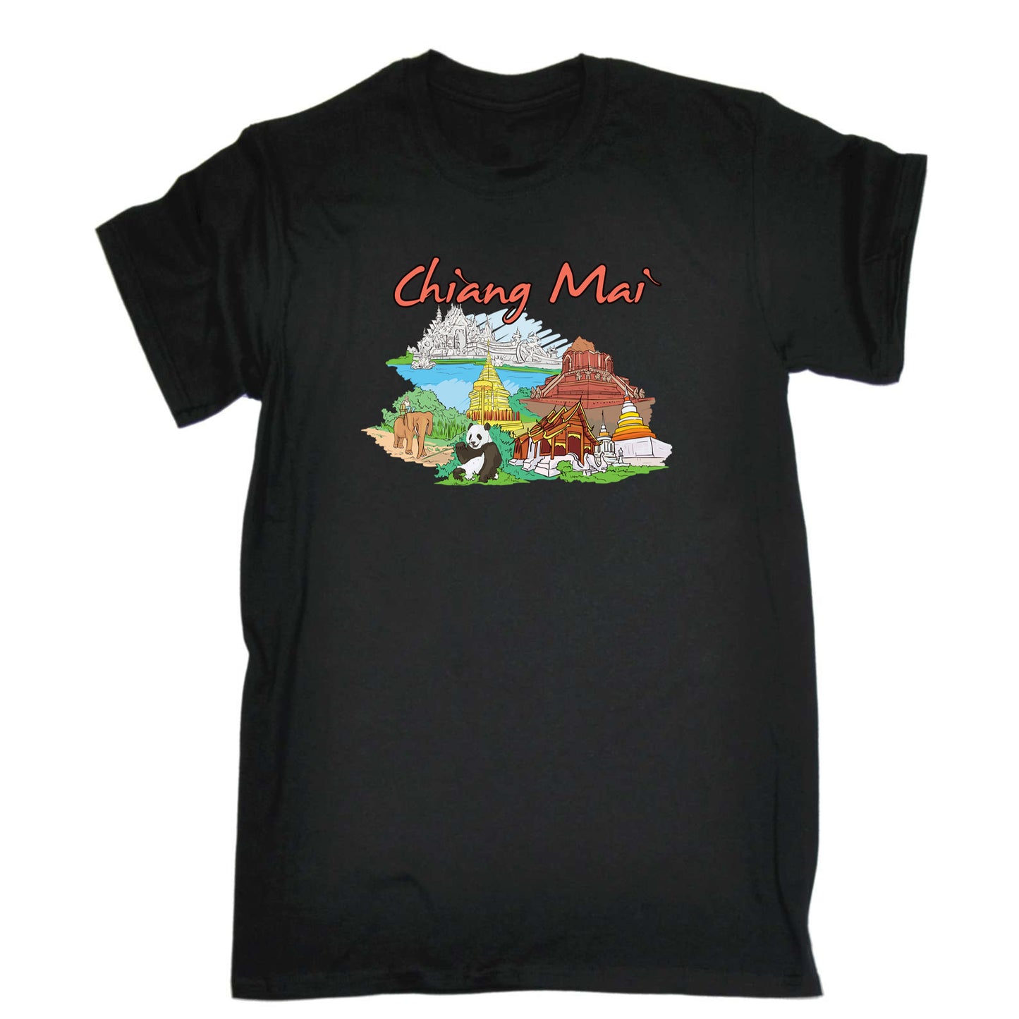 Chiang Mai Country Flag Thailand - Mens 123t Funny T-Shirt Tshirts