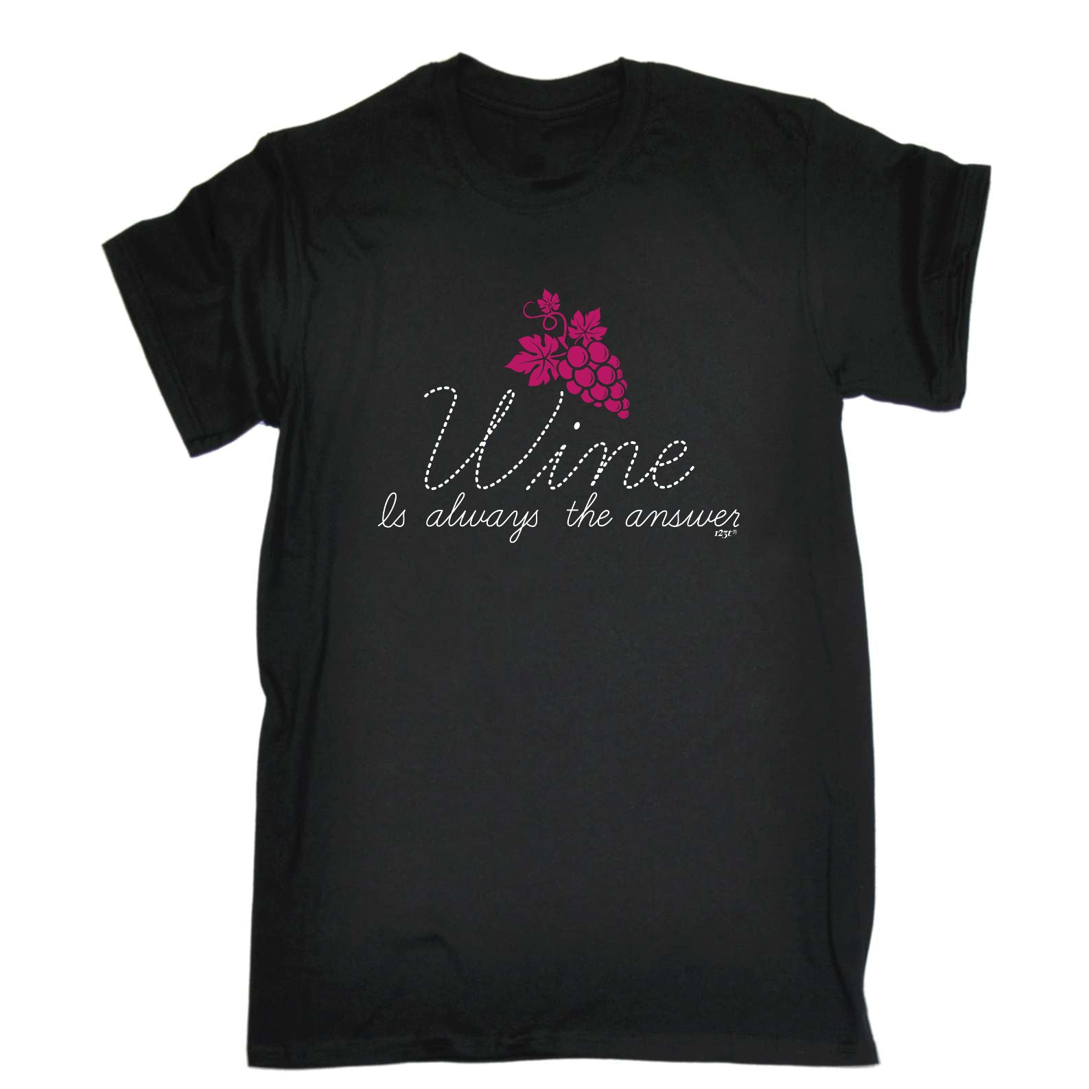 Wine Is Always The Answer - Mens Funny T-Shirt Tshirts