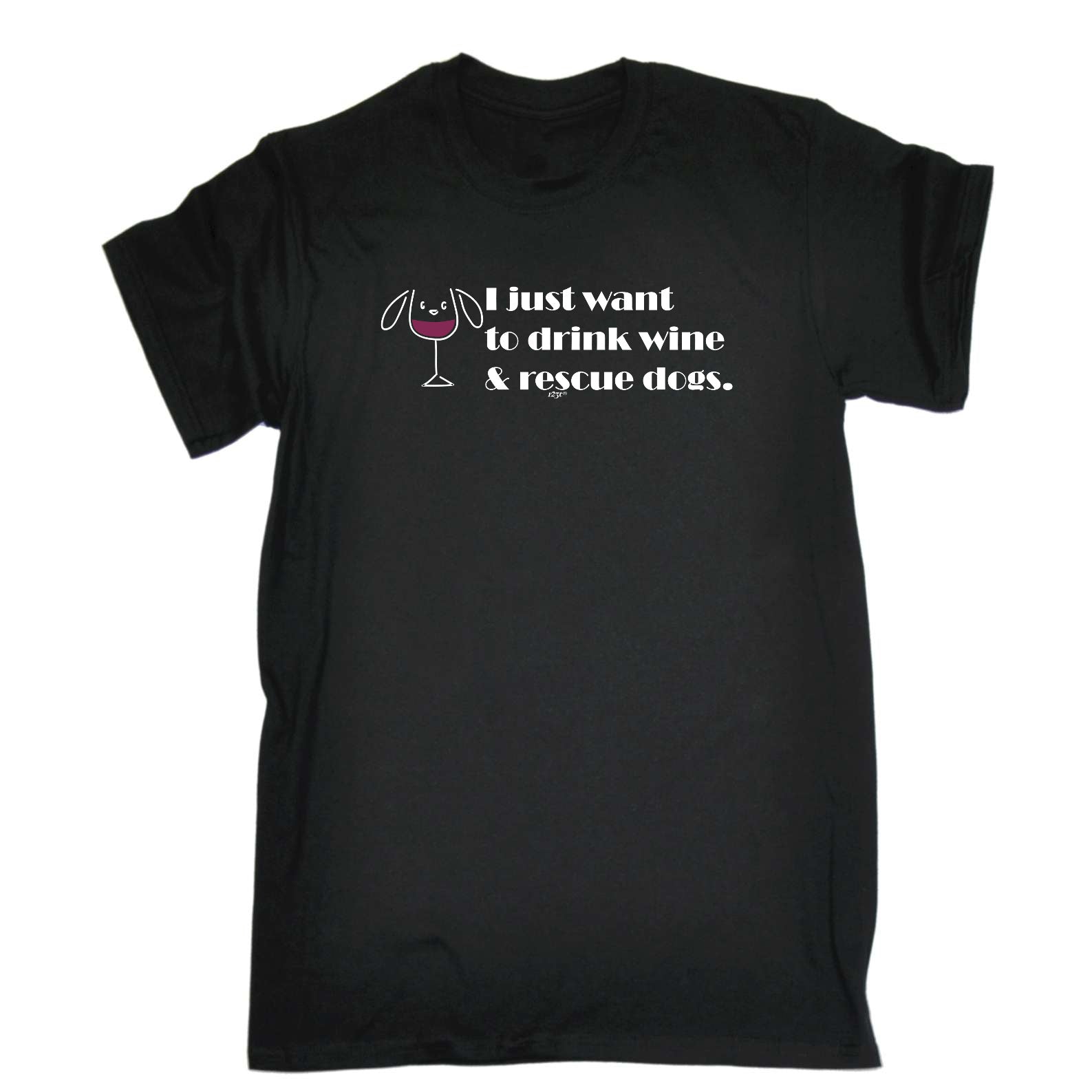 Drink Wine And Rescue Dogs - Mens Funny T-Shirt Tshirts