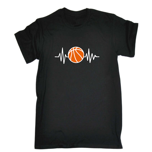 Heartbeat Basketball Sports - Mens 123t Funny T-Shirt Tshirts