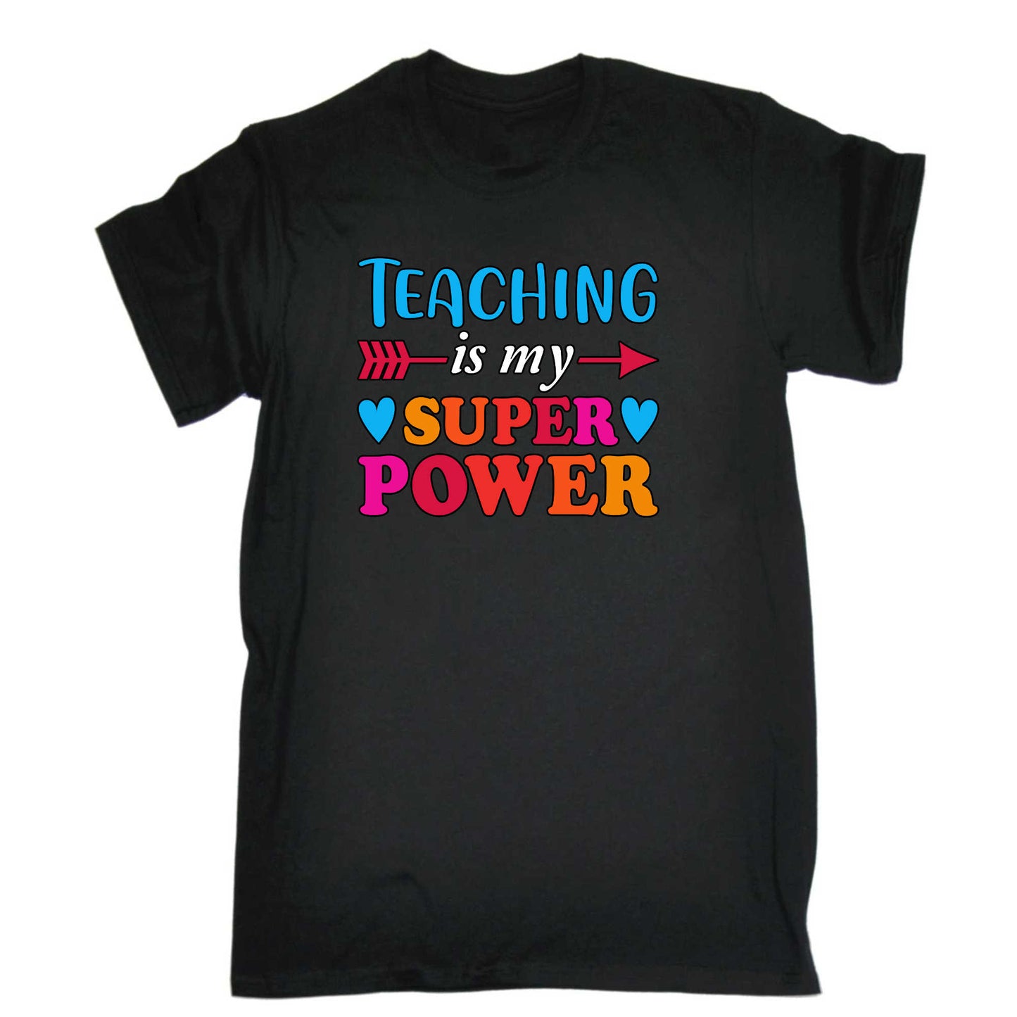 Teaching Is My Super Power Teacher School - Mens 123t Funny T-Shirt Tshirts