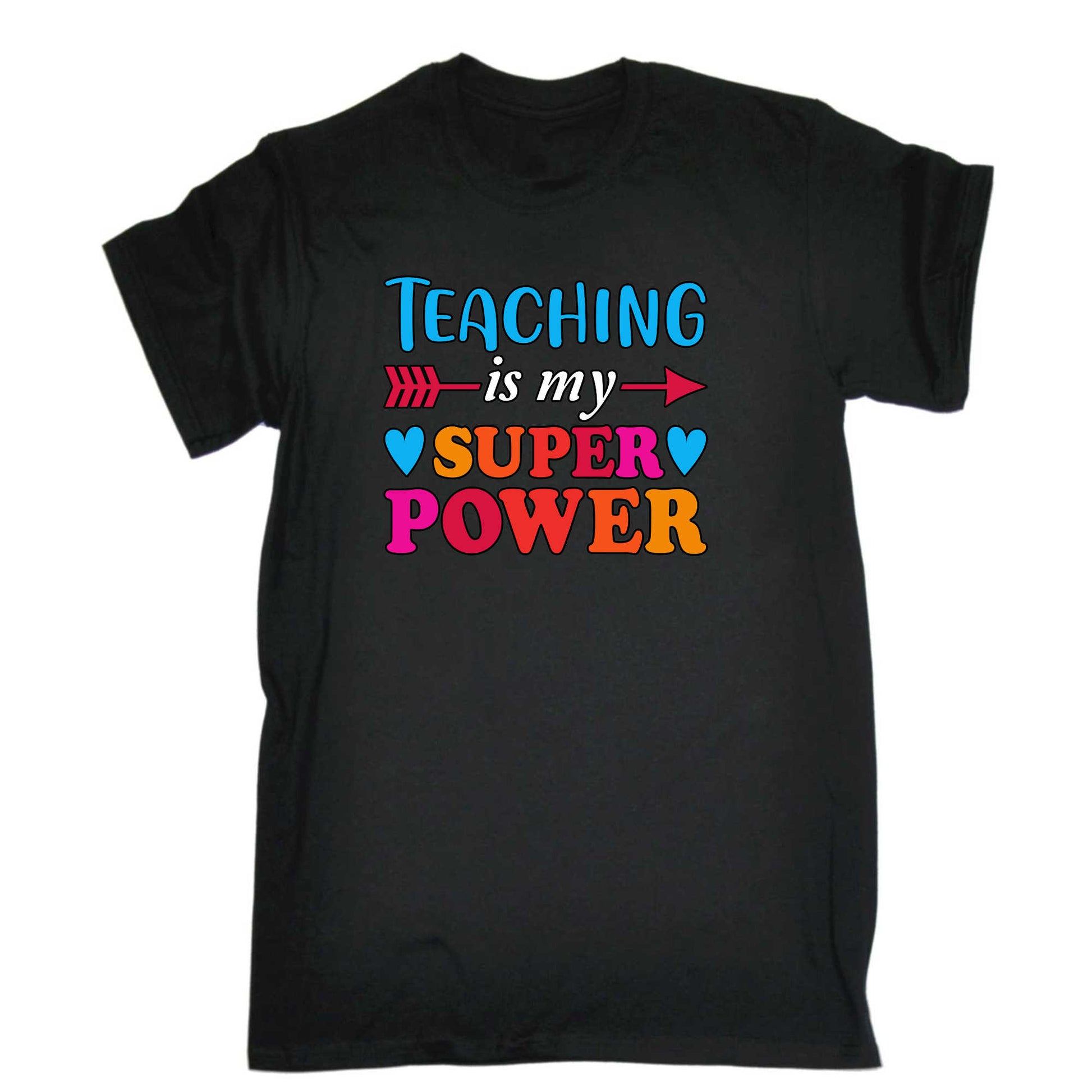 Teaching Is My Super Power Teacher School - Mens 123t Funny T-Shirt Tshirts