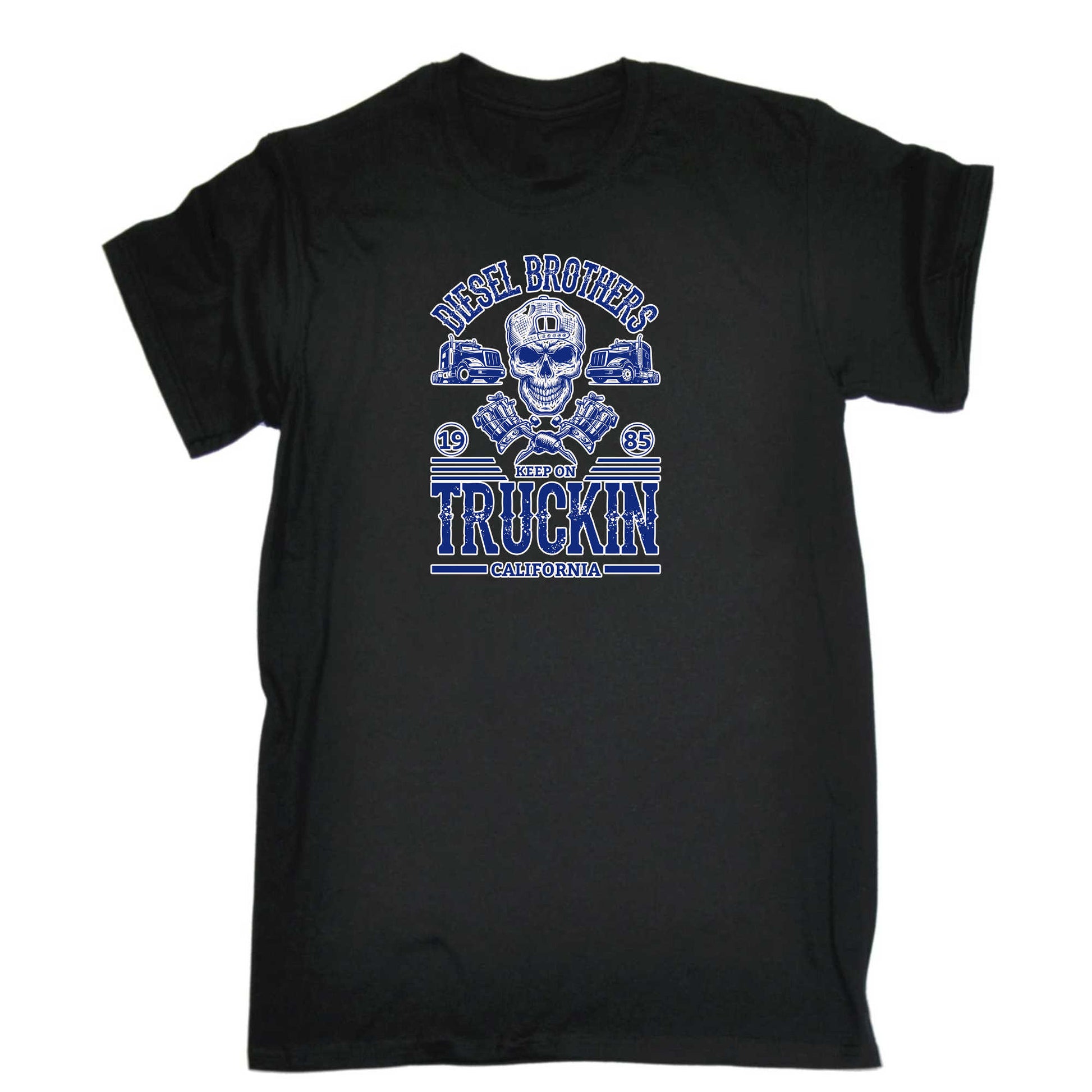 Brothers 1985 Keep On Truckin California Truck - Mens 123t Funny T-Shirt Tshirts