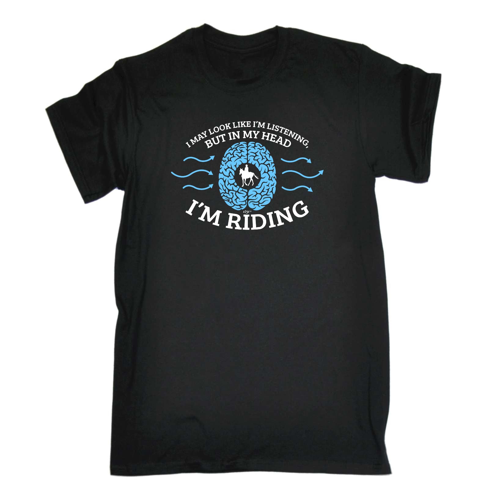 May Look Like Im Listening But In My Head Im Riding Horses - Mens Funny T-Shirt Tshirts
