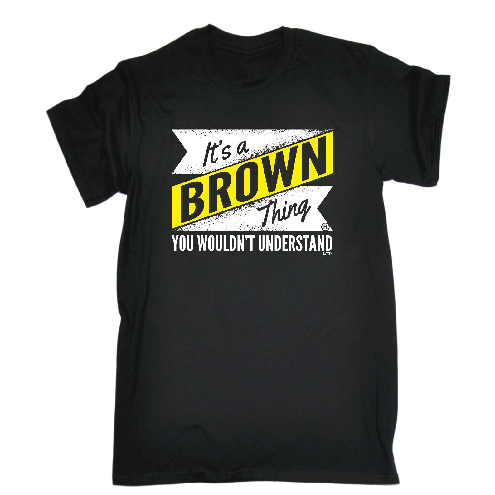 Brown V2 Surname Thing - Mens Funny T-Shirt Tshirts