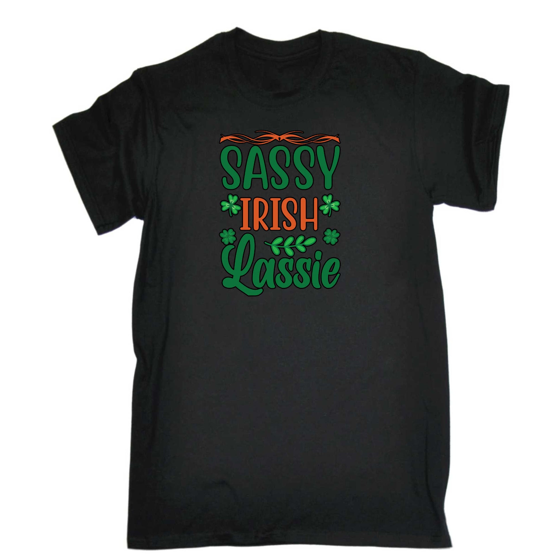 Sassy Irish Lassie Girl St Patricks Day Ireland - Mens 123t Funny T-Shirt Tshirts