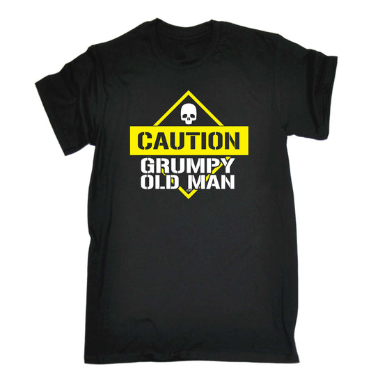 Caution Grumpy Old Man - Mens Funny T-Shirt Tshirts