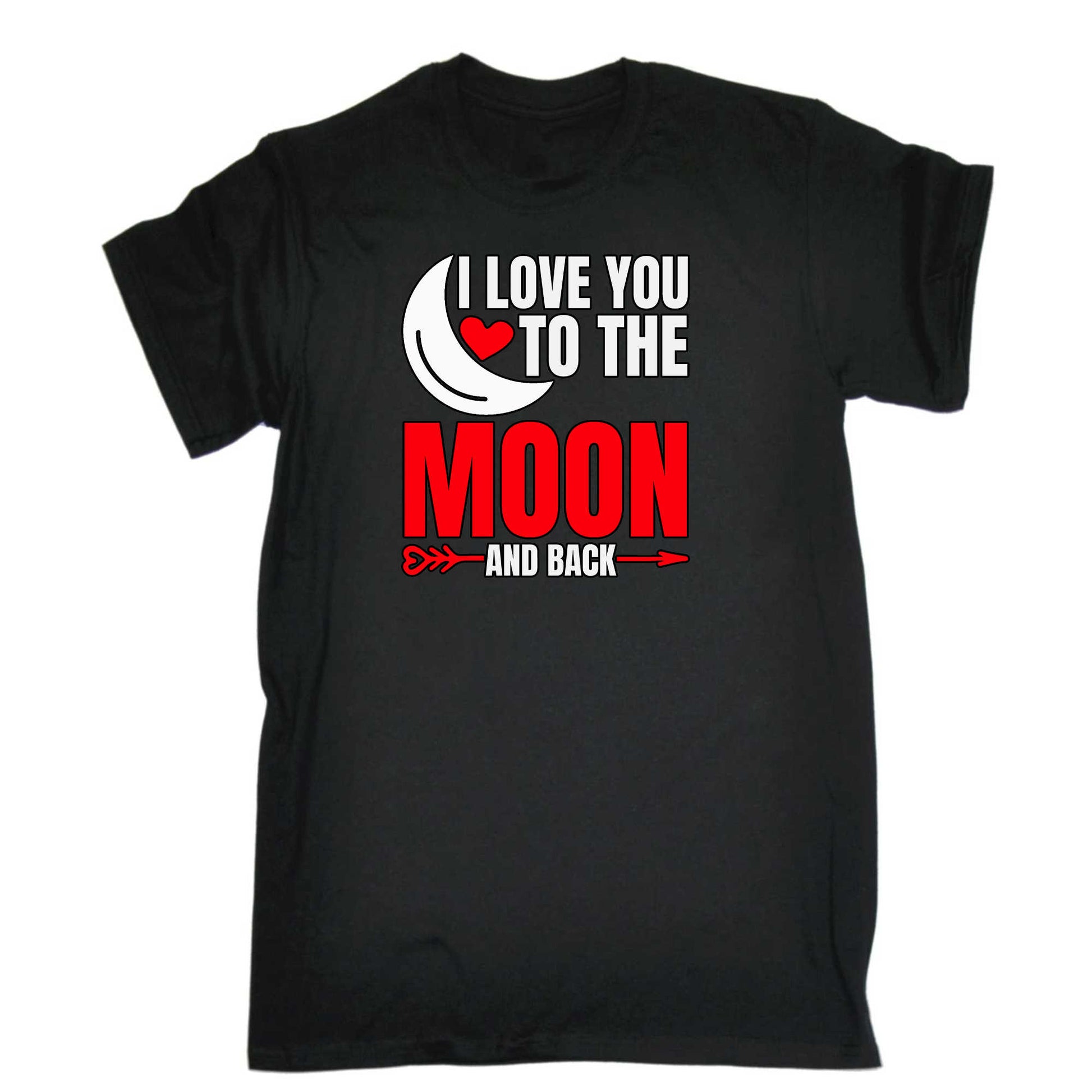 I Love You To The Moon And Back Valentines Day - Mens 123t Funny T-Shirt Tshirts