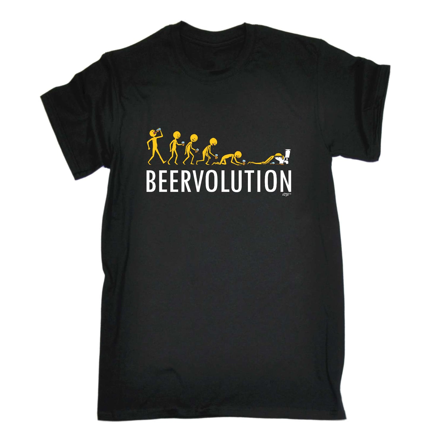 Beervolution Beer Evolution - Mens Funny T-Shirt Tshirts