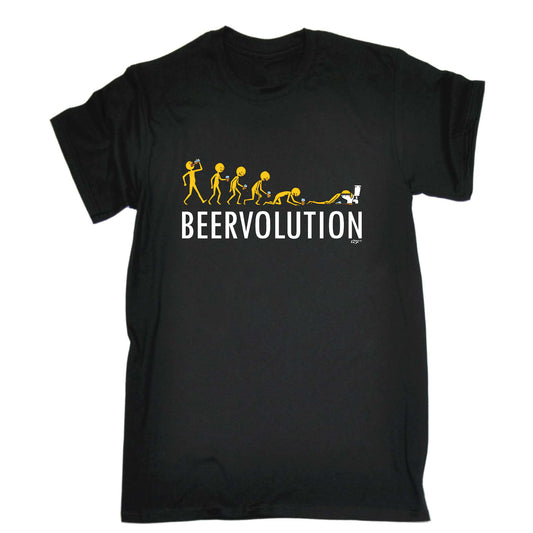 Beervolution Beer Evolution - Mens Funny T-Shirt Tshirts