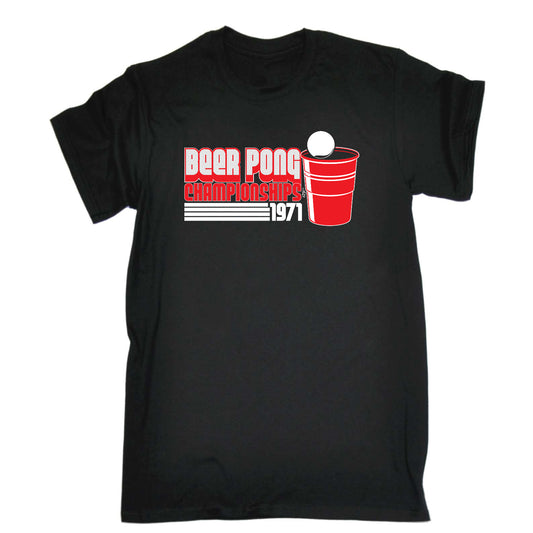 Beer Pong Championships - Mens Funny T-Shirt Tshirts