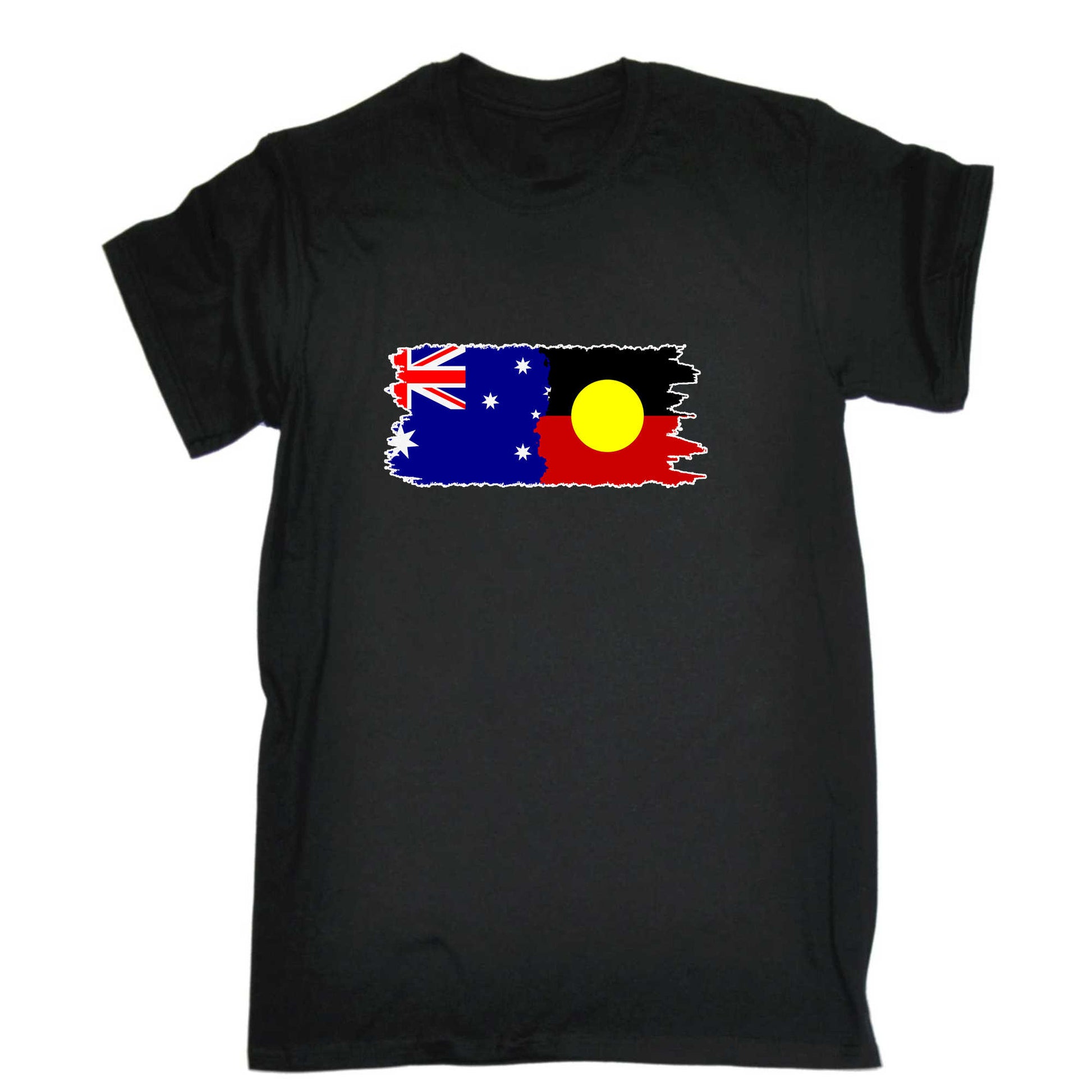 Australia Aboriginal Flag Joined United As One - Mens 123t Funny T-Shirt Tshirts