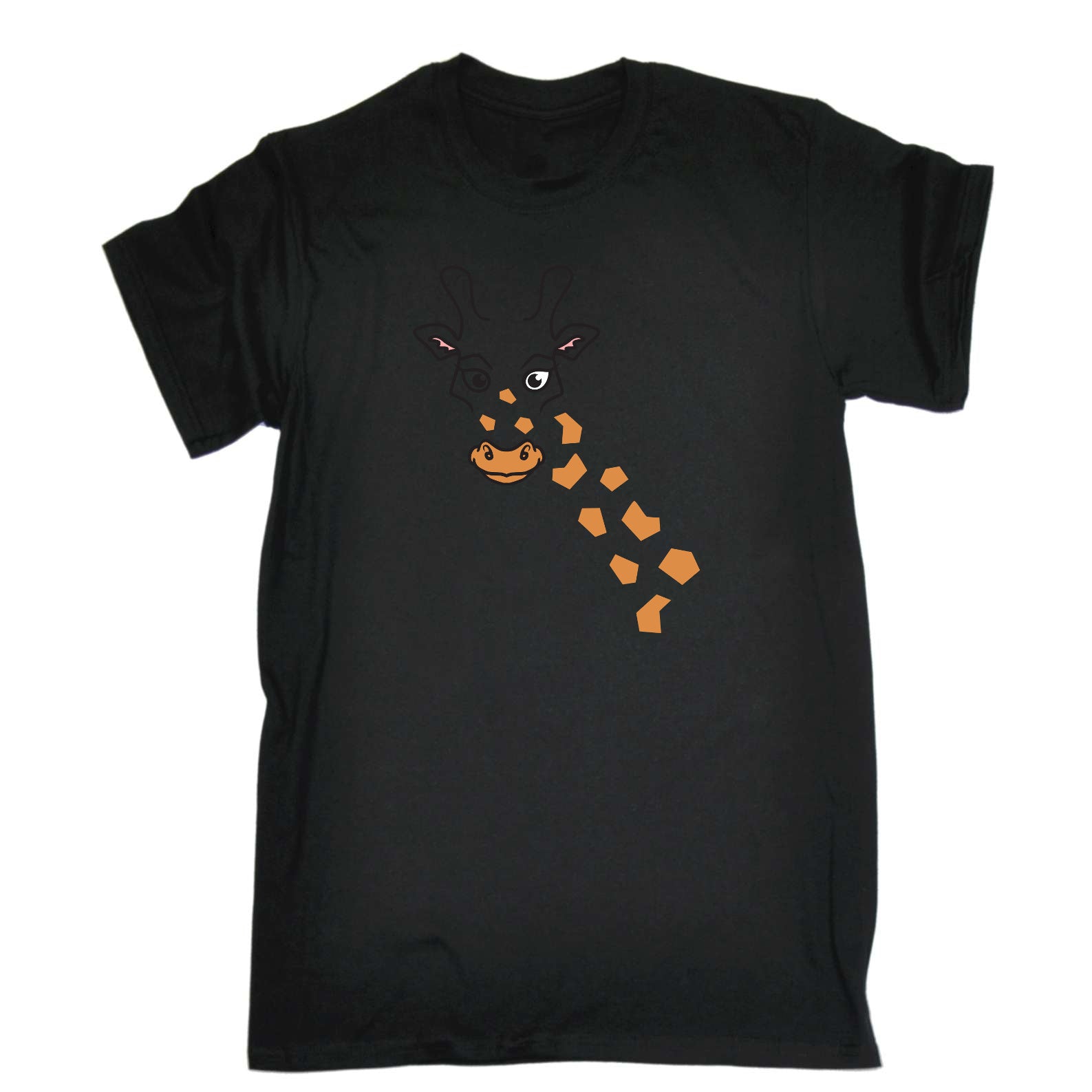 Giraffe Animal Face Ani Mates - Mens Funny T-Shirt Tshirts