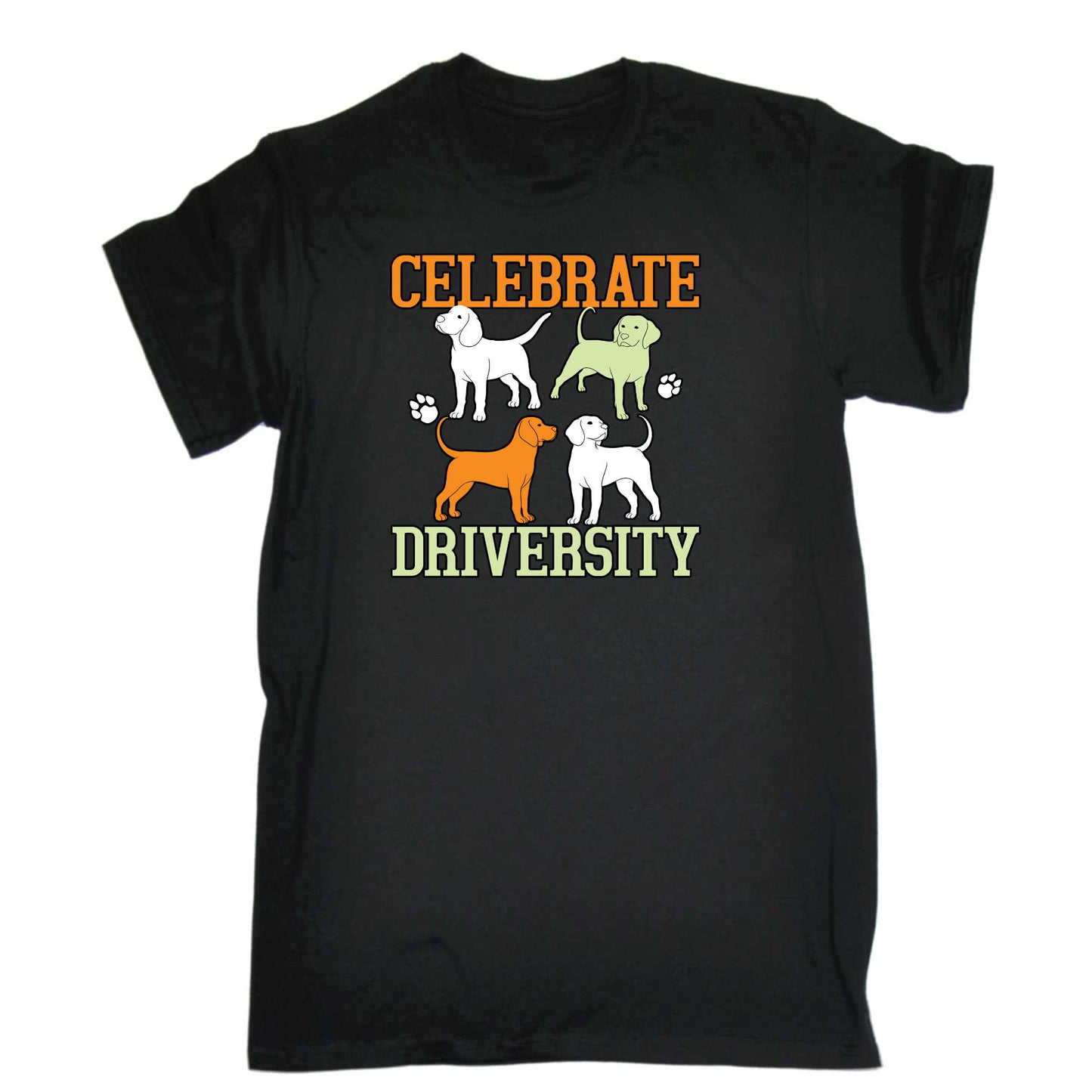 Celebrate Driversity Dog Dogs - Mens 123t Funny T-Shirt Tshirts
