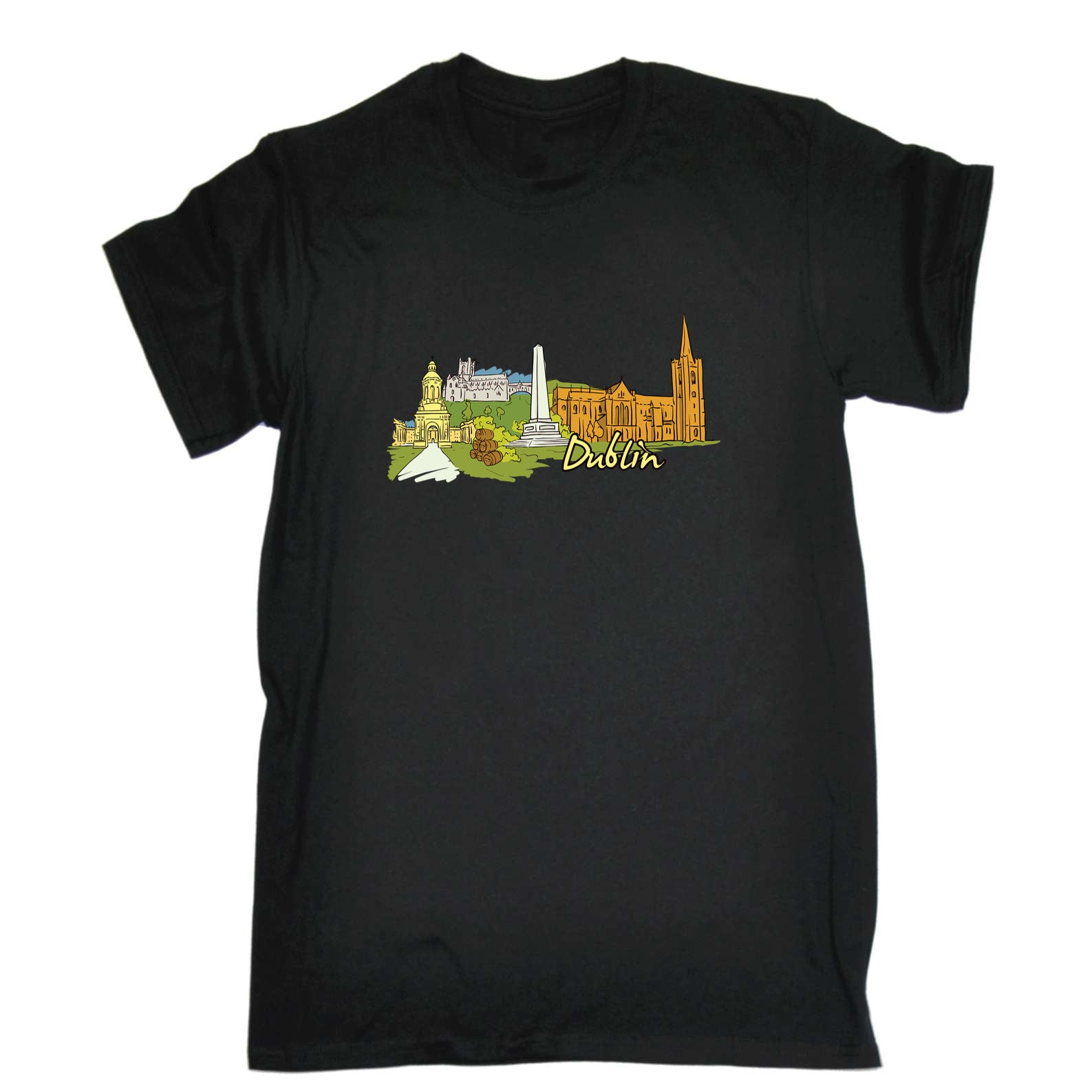 Dublin Ireland Country Flag Destination - Mens 123t Funny T-Shirt Tshirts