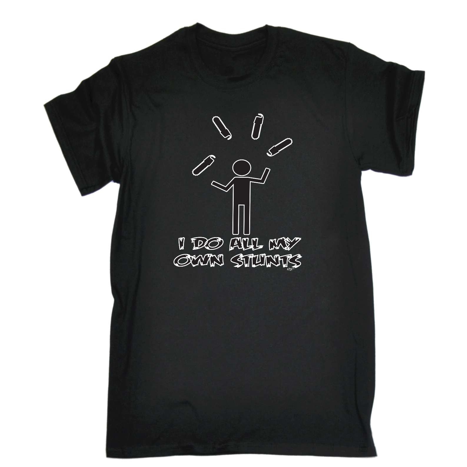 Chainsaw Do All My Own Stunts - Mens Funny T-Shirt Tshirts