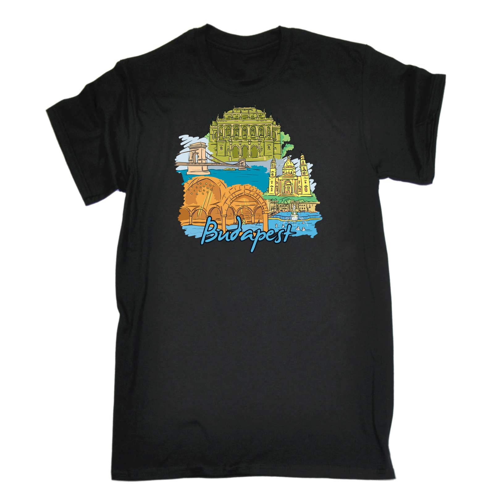 Budapest Hungary Country Flag Destination - Mens 123t Funny T-Shirt Tshirts