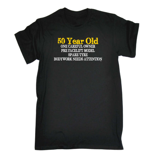 50 Year Old One Careful Owner Birthday Age - Mens Funny T-Shirt Tshirts