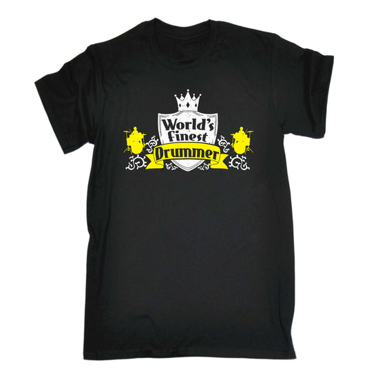 Worlds Finest Drummer - Mens Funny T-Shirt Tshirts