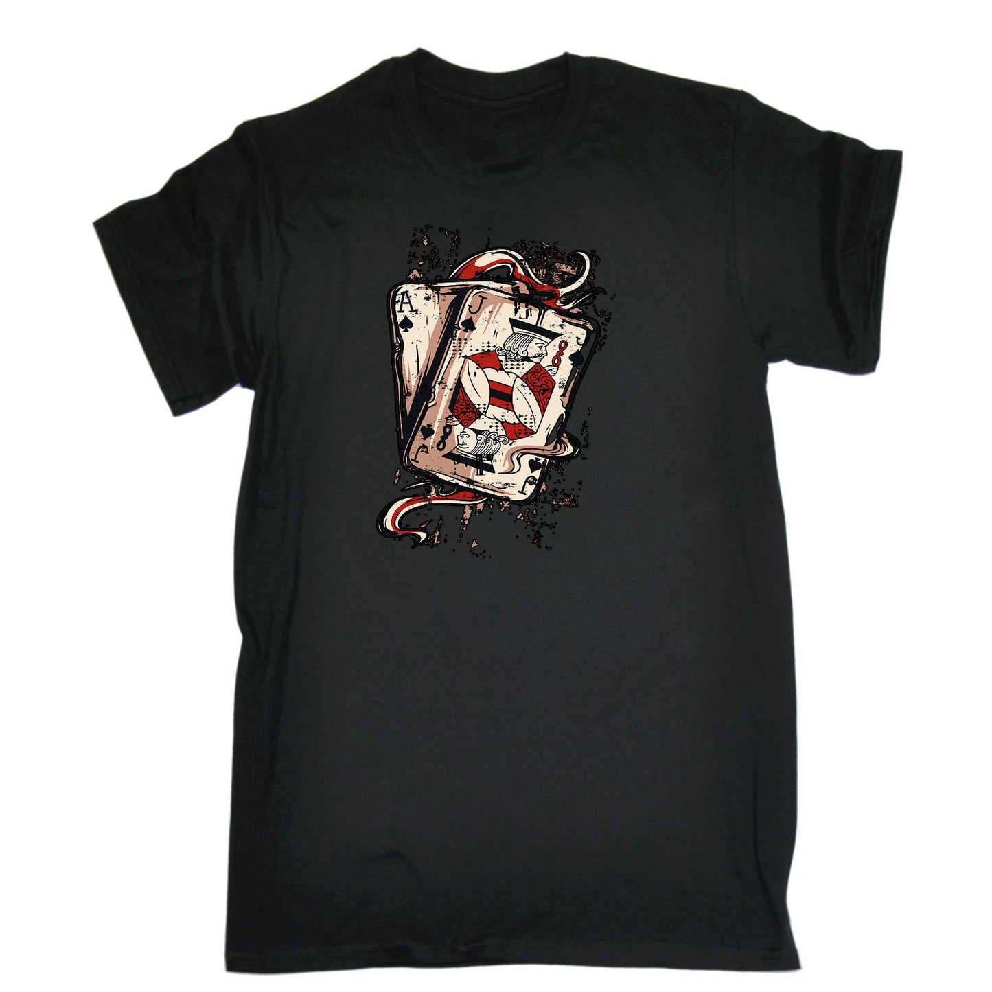 Ace Jack Cards Poker Texas Holdem - Mens Funny T-Shirt Tshirts