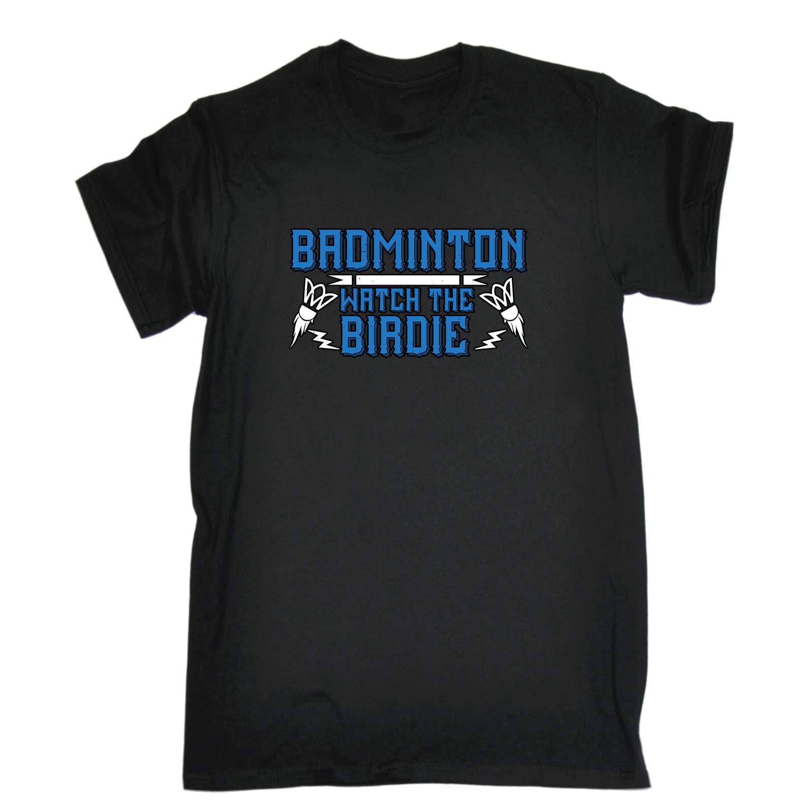 Badminton Watch The Birdie - Mens 123t Funny T-Shirt Tshirts