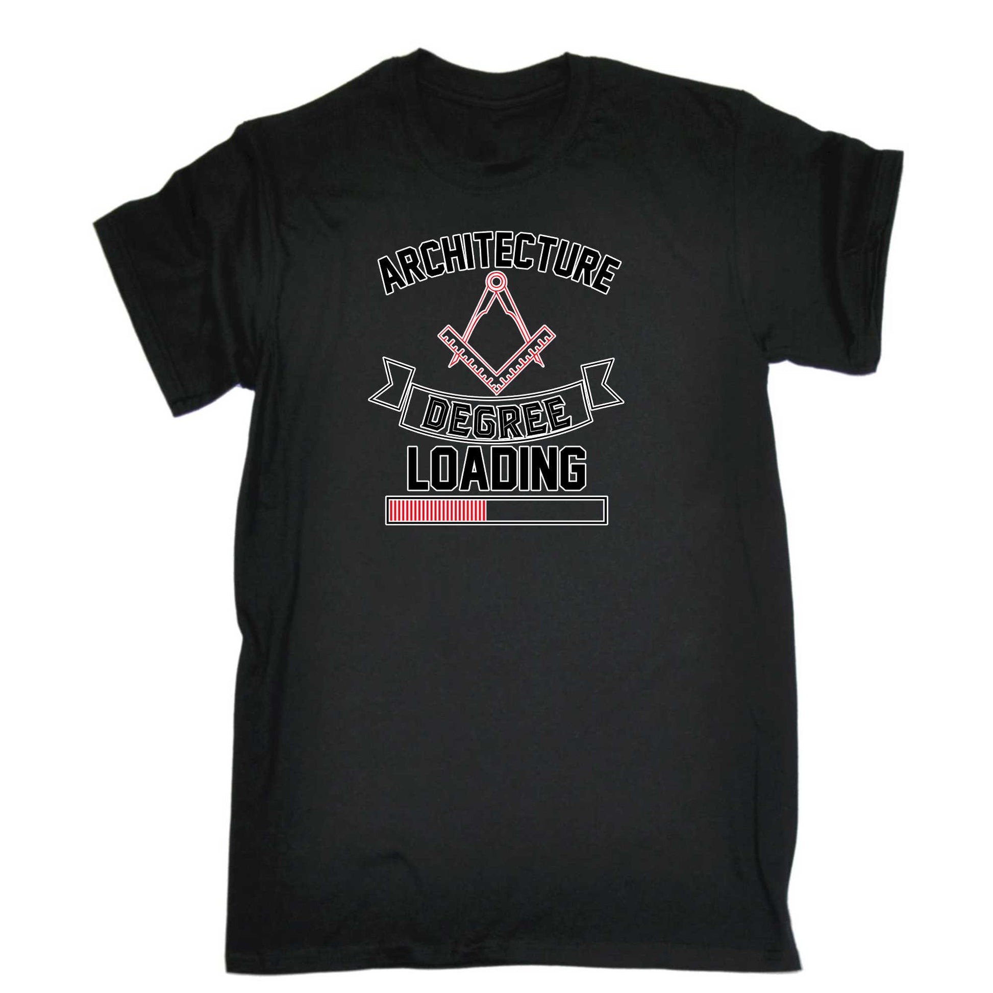 Architecture Degree Loading - Mens 123t Funny T-Shirt Tshirts