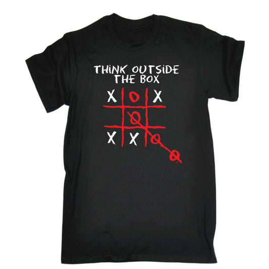 Think Outside The Box Naughts And Crosses - Mens Funny T-Shirt Tshirts
