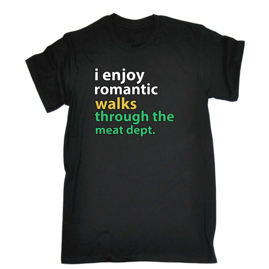 Bbq Romantic Walks Meat Dept Meat Smoking - Mens 123t Funny T-Shirt Tshirts